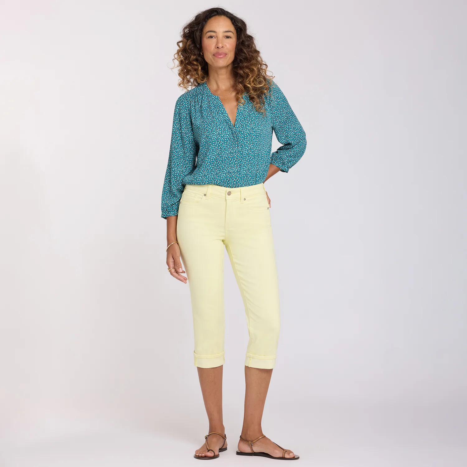 Marilyn Straight Crop Jeans - Chardonnay - Image 6