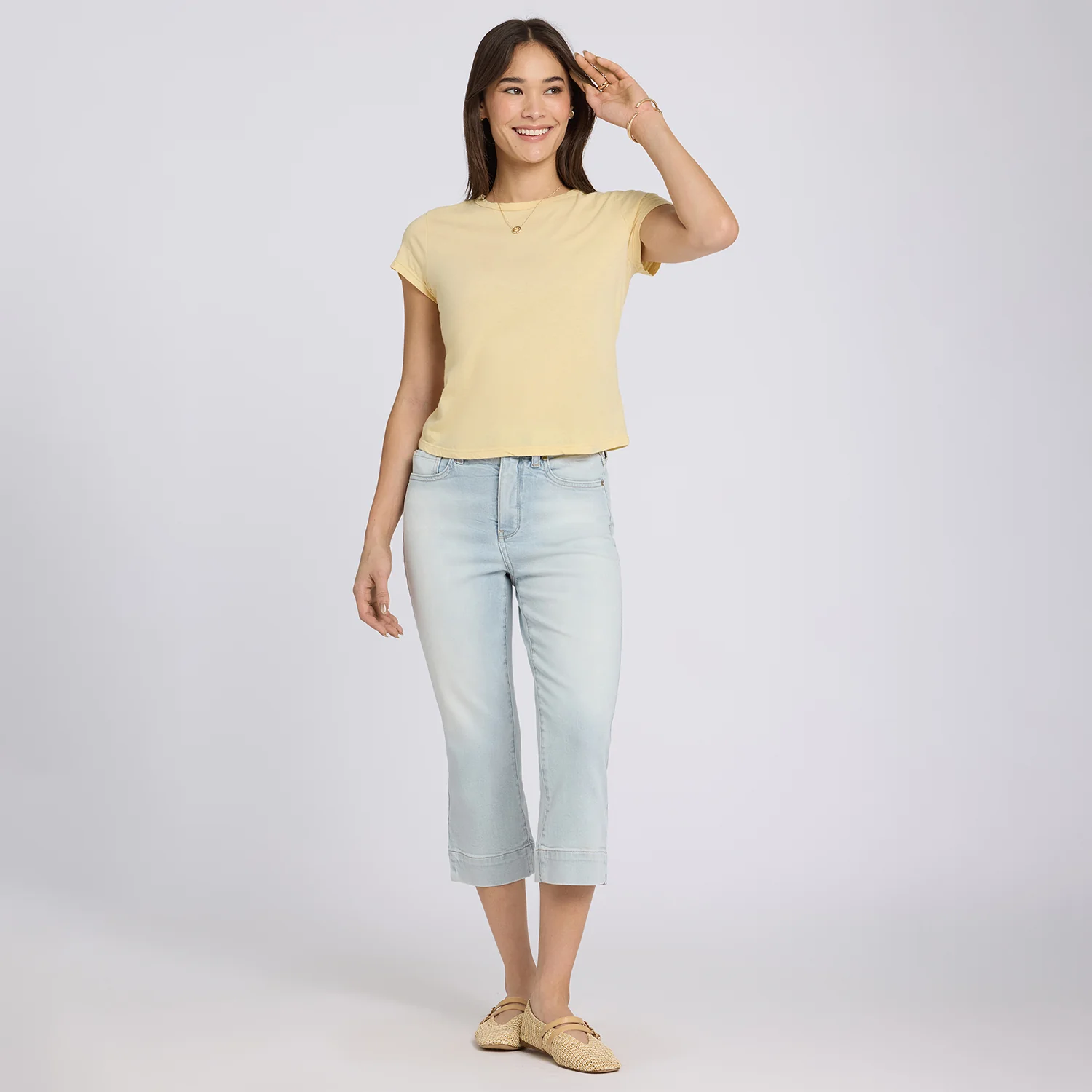 Marilyn Straight Crop Jeans - Desert Shoreline - Image 6