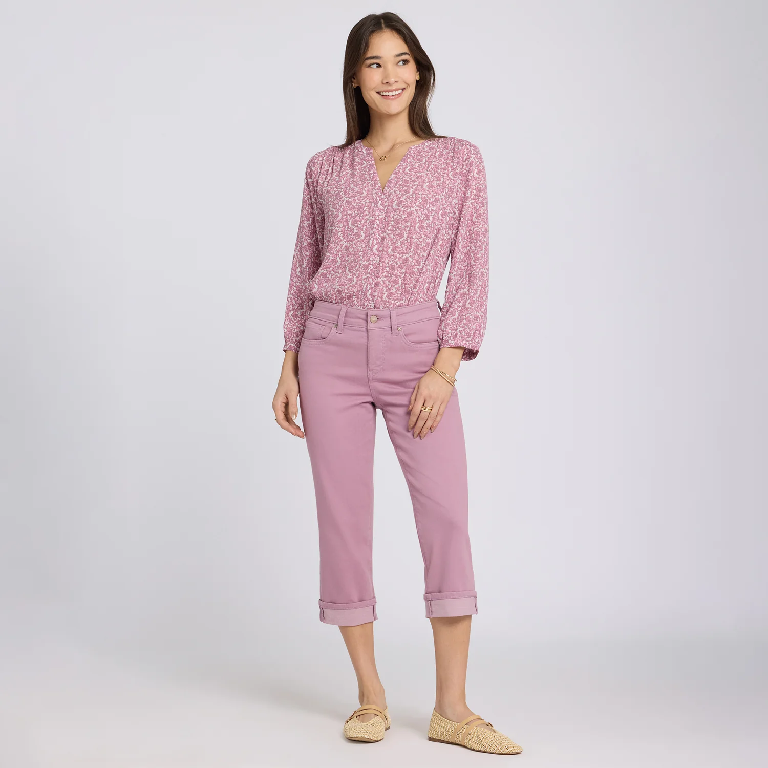 Marilyn Straight Crop Jeans - Dusky Daisy - Image 6