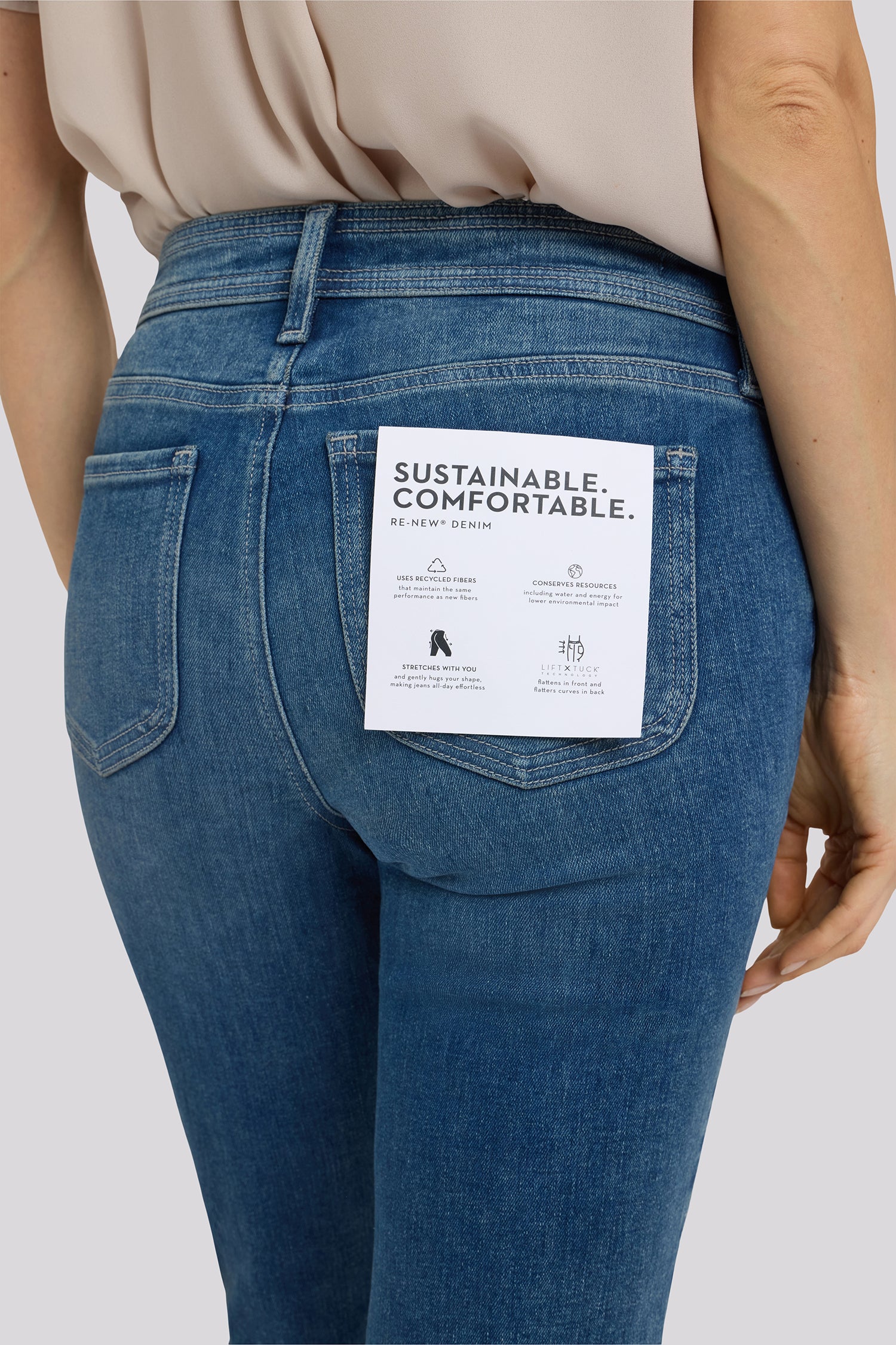 Marilyn Straight Crop Jeans In Petite - Breezy Palms - Image 6