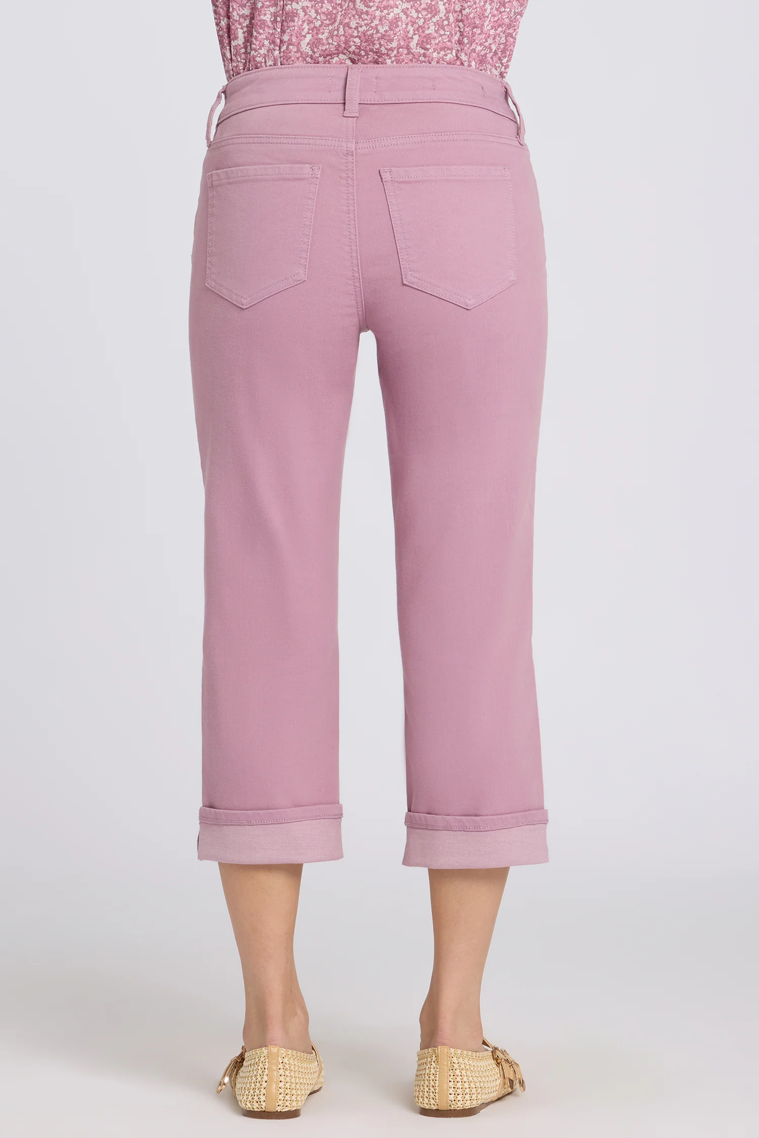 Marilyn Straight Crop Jeans In Petite - Dusky Daisy - Image 2