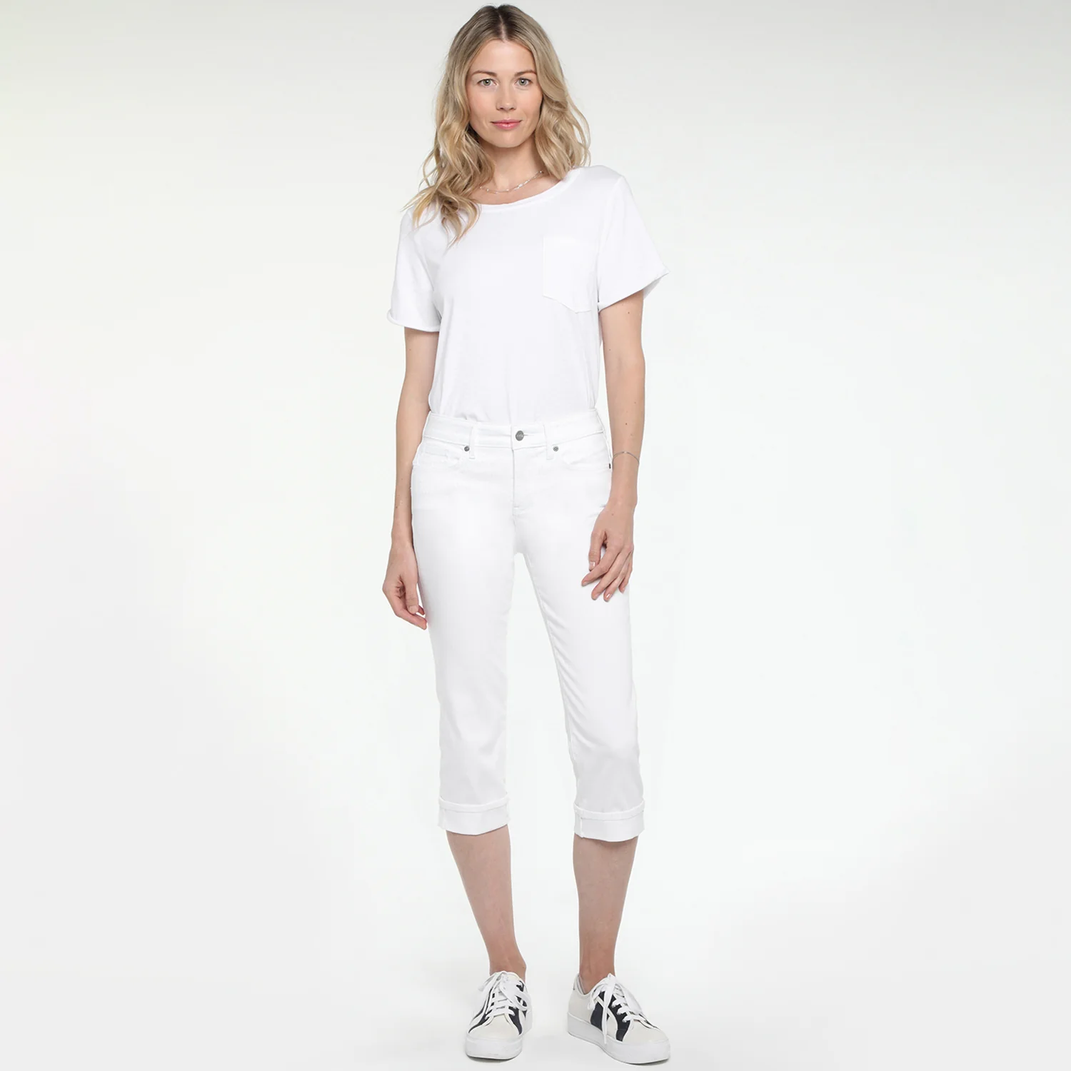 Marilyn Straight Crop Jeans In Petite - Optic White - Image 7