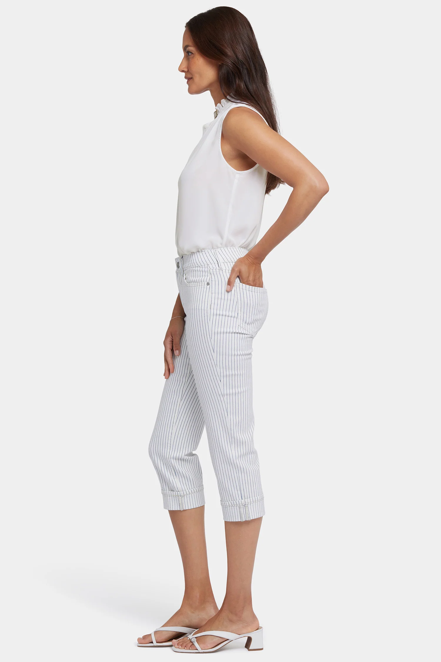Marilyn Straight Crop Jeans In Petite - Palencia Stripe - Image 5