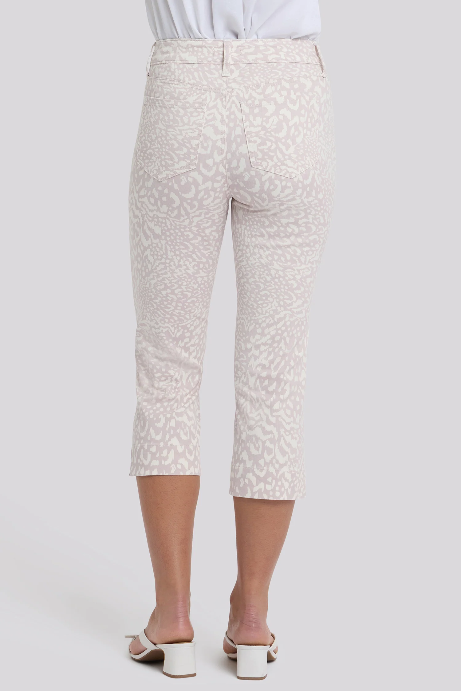 Marilyn Straight Crop Jeans In Petite - Snow Leopard - Image 5