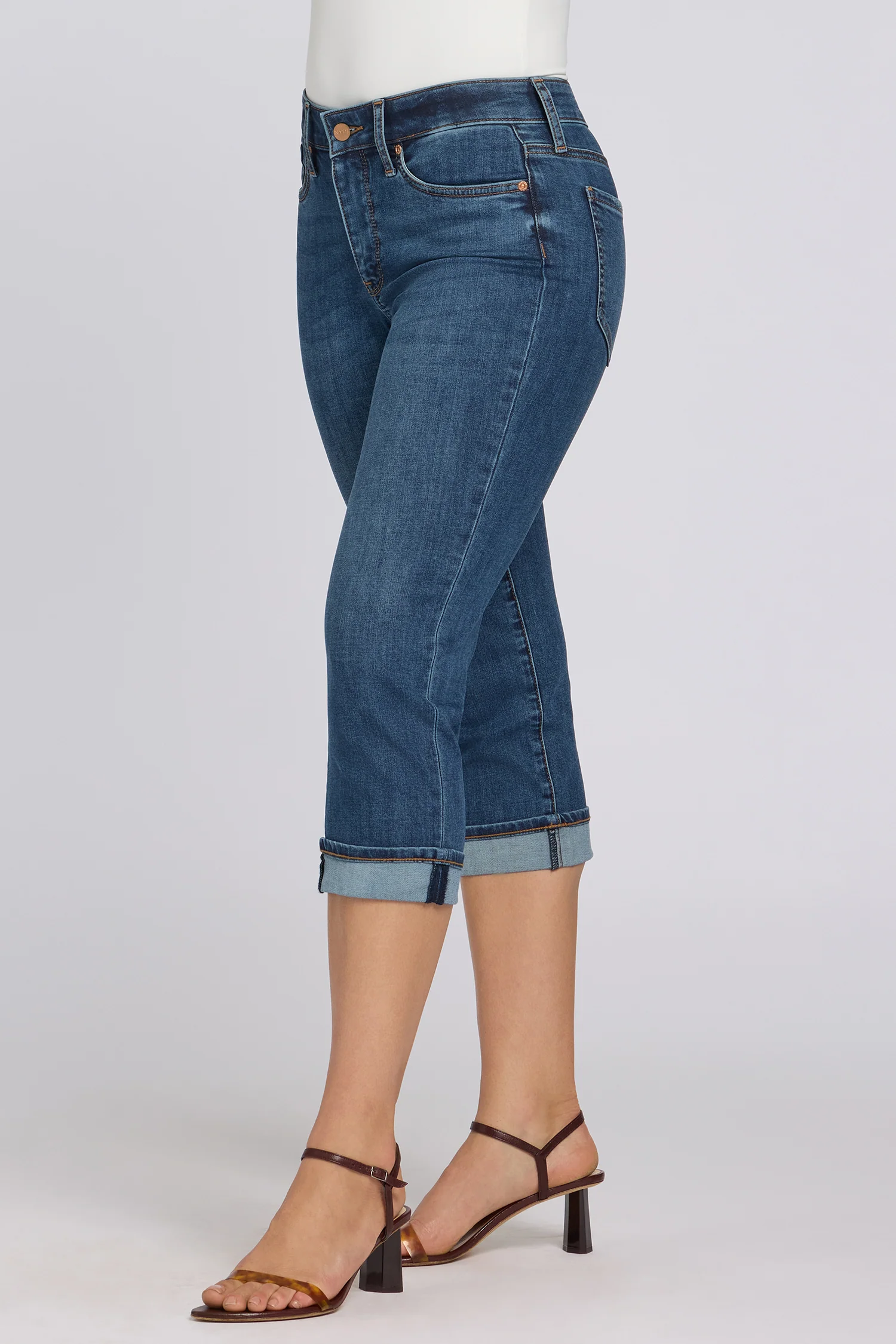 Marilyn Straight Crop Jeans In Petite - Sunset Villa - Image 4