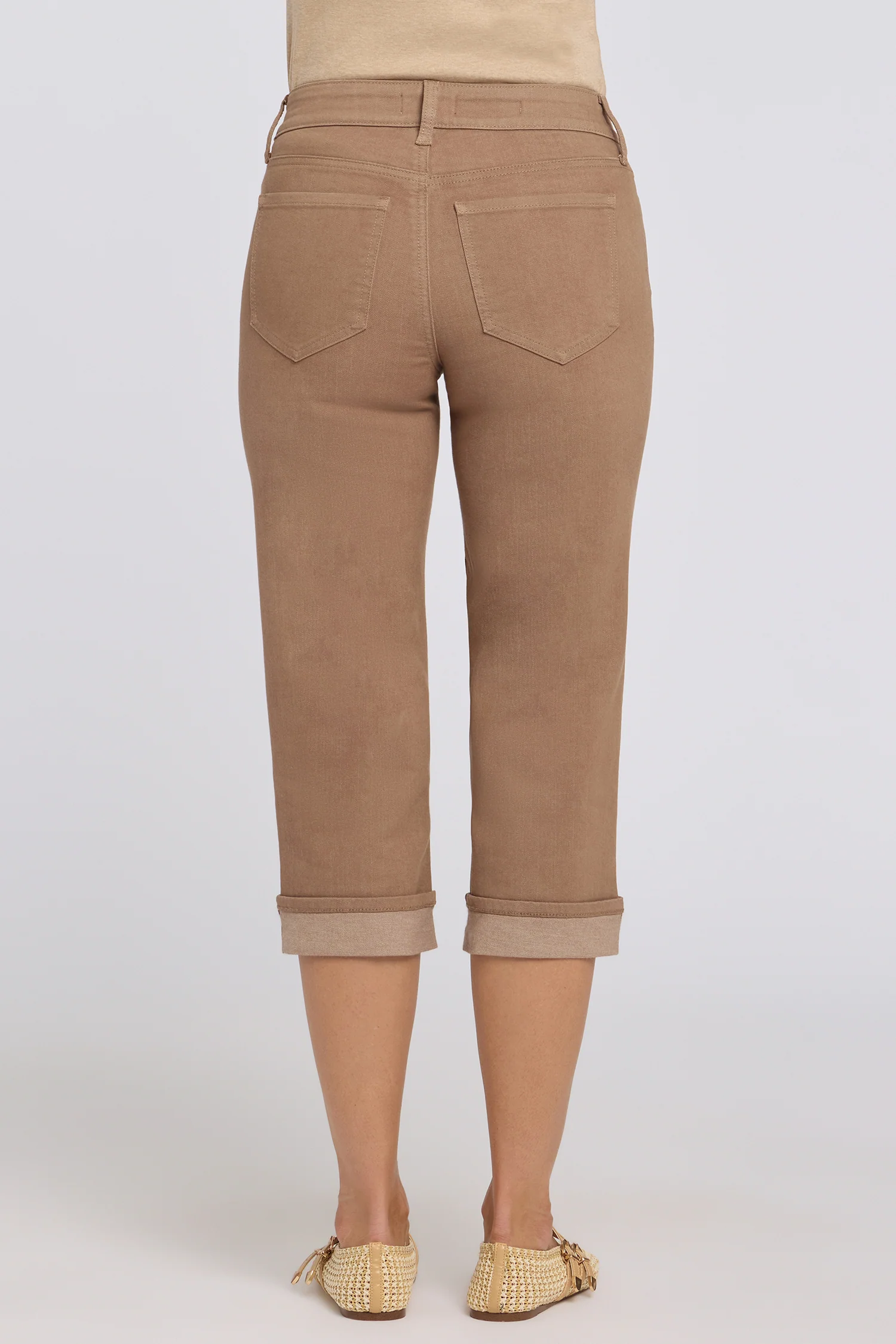 Marilyn Straight Crop Jeans In Petite - Toasted Coconut - Image 2