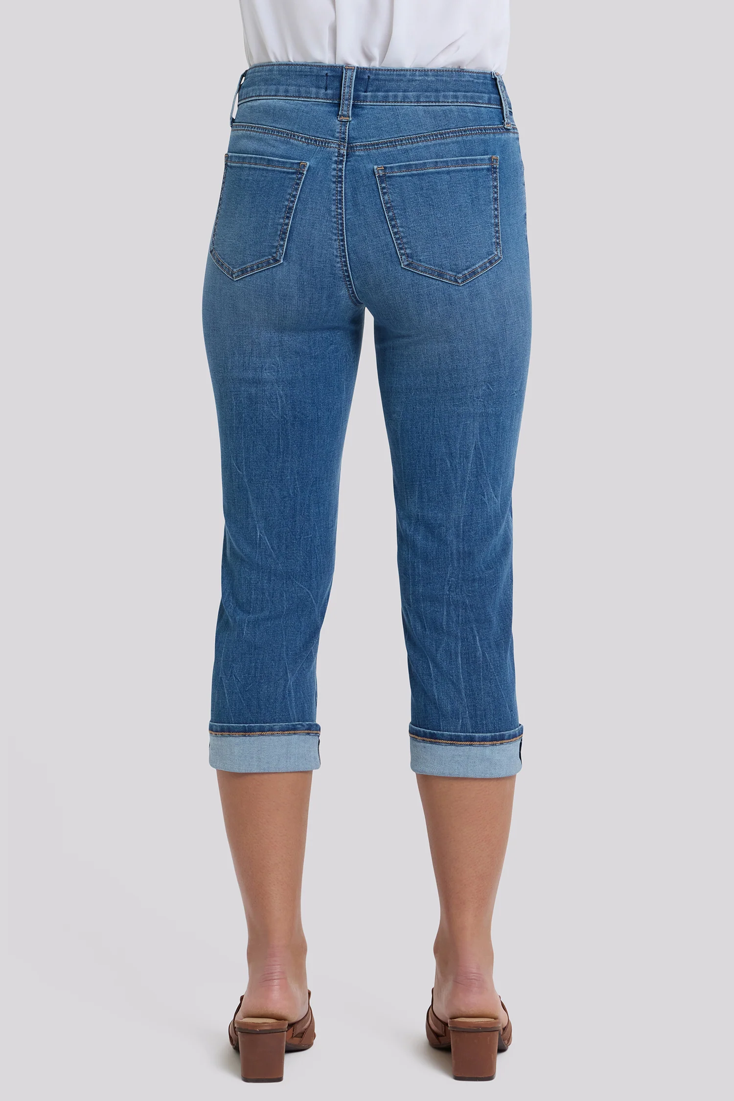 Marilyn Straight Crop Jeans In Petite - Wild River - Image 3