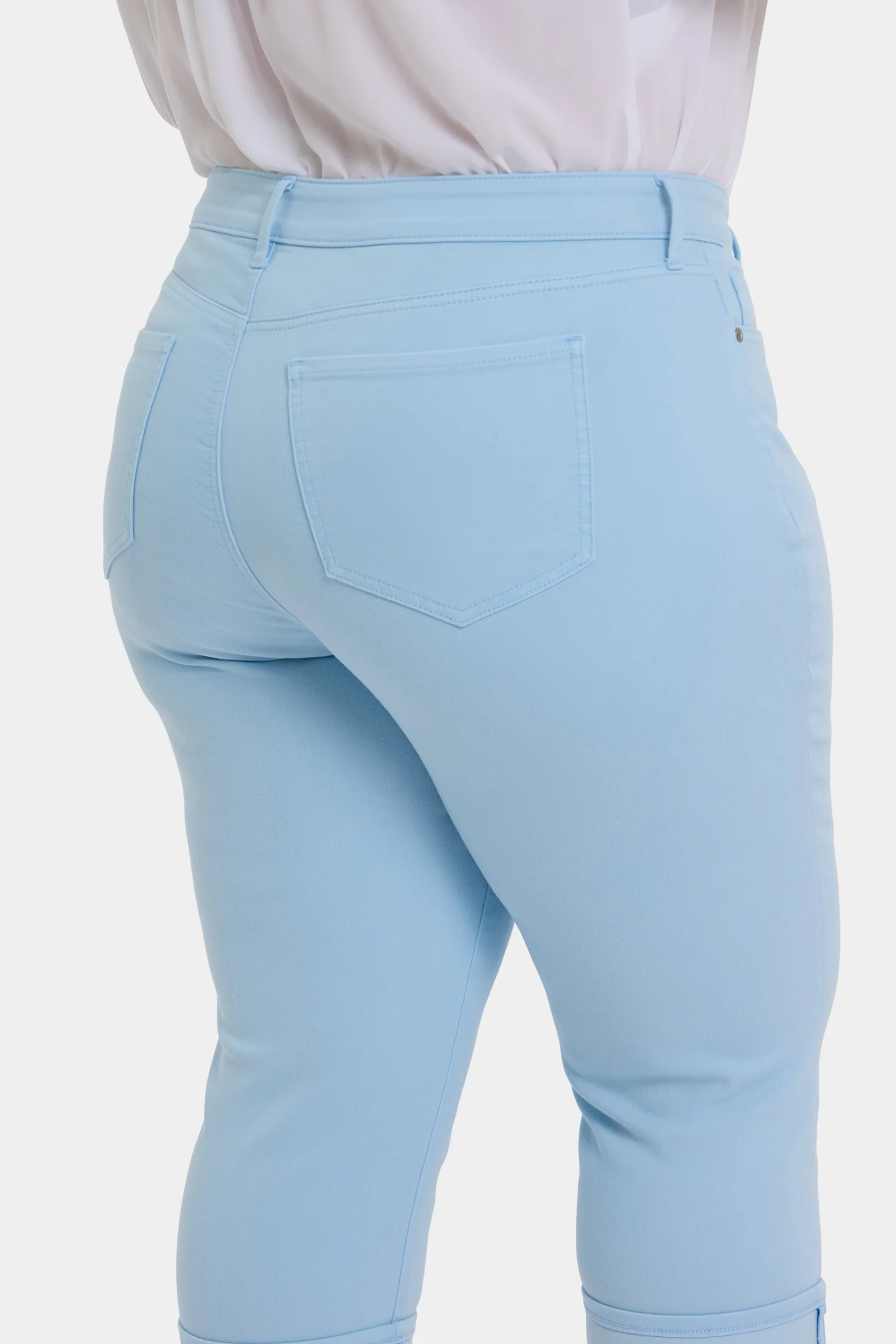 Marilyn Straight Crop Jeans In Plus Size - Aquatic - Image 5