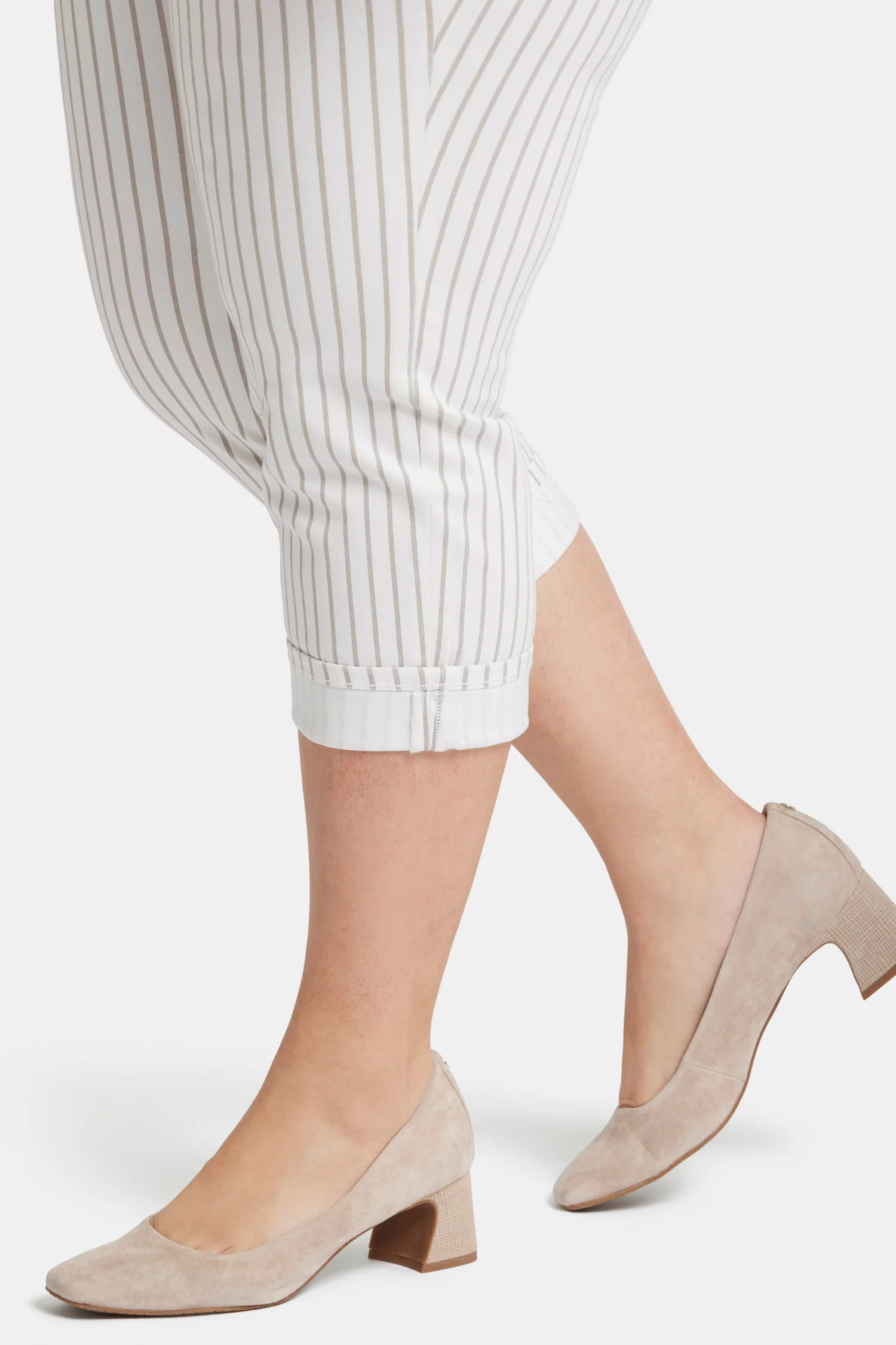 Marilyn Straight Crop Jeans In Plus Size - Beach Cruise Stripe - Image 6