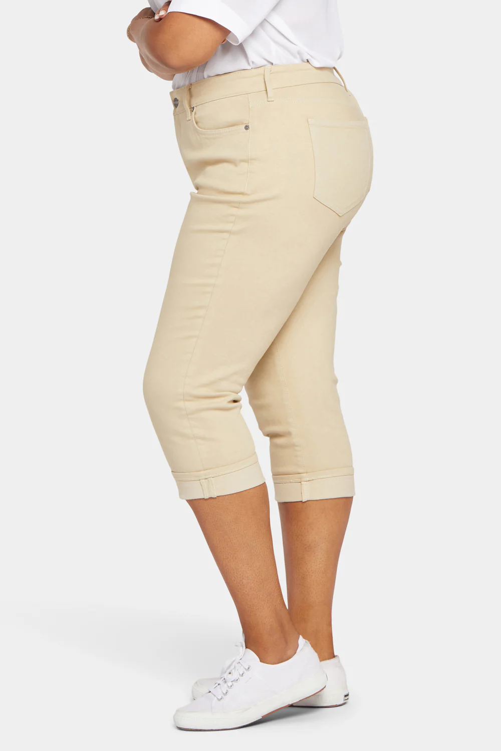 Marilyn Straight Crop Jeans In Plus Size - Butter - Image 3