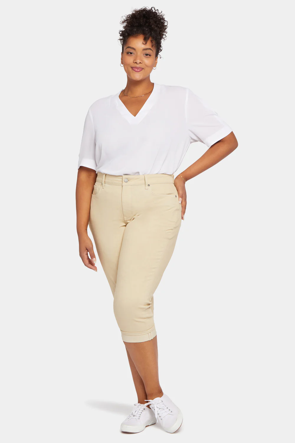Marilyn Straight Crop Jeans In Plus Size - Butter - Image 5