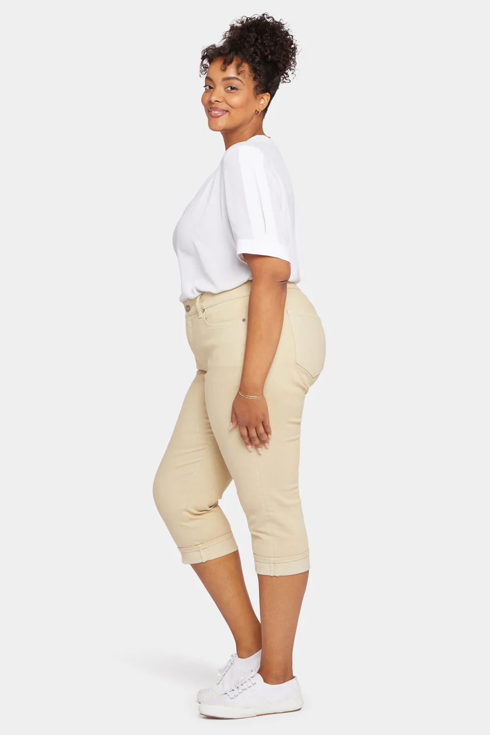Marilyn Straight Crop Jeans In Plus Size - Butter - Image 6