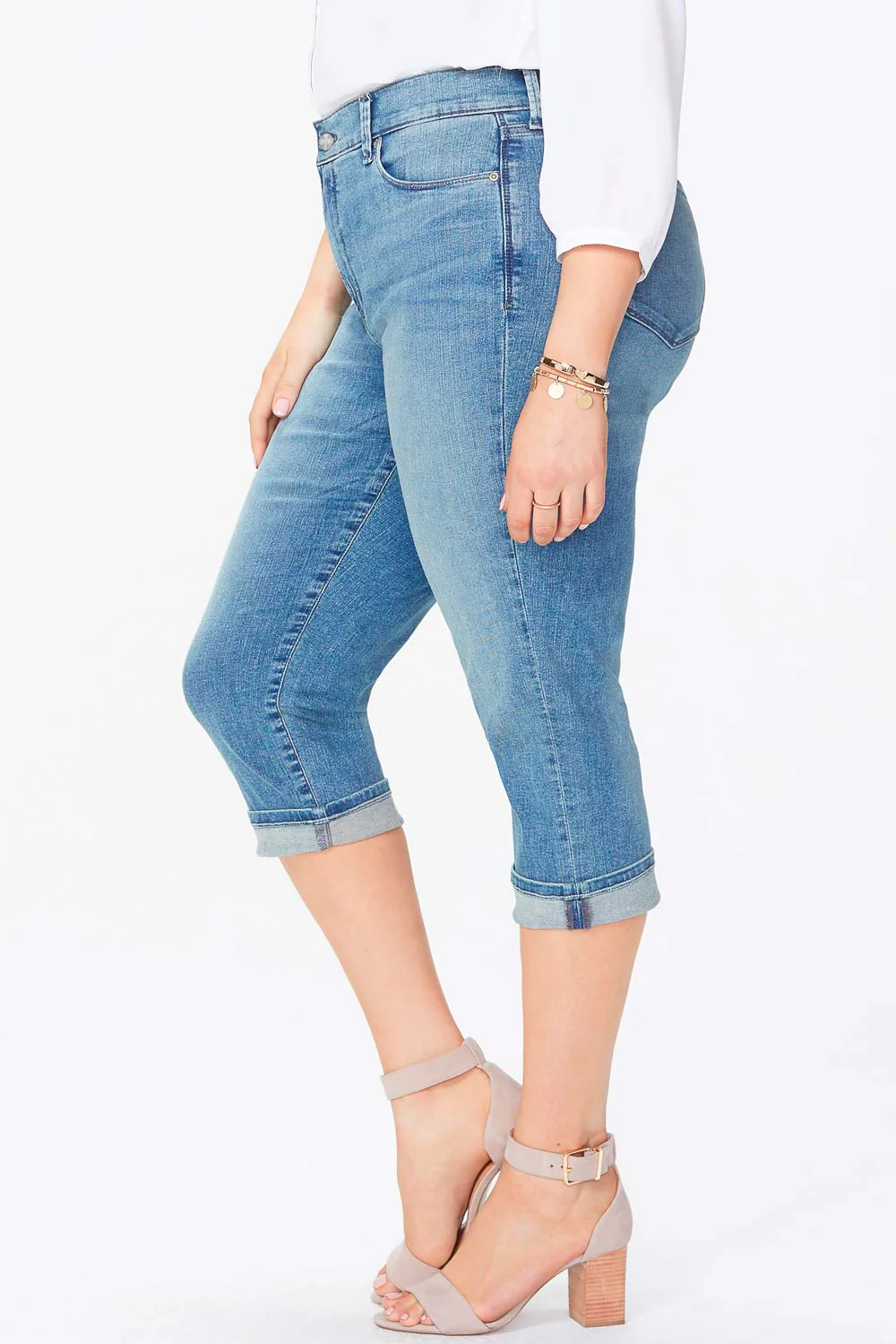 Marilyn Straight Crop Jeans In Plus Size - Pacific - Image 2
