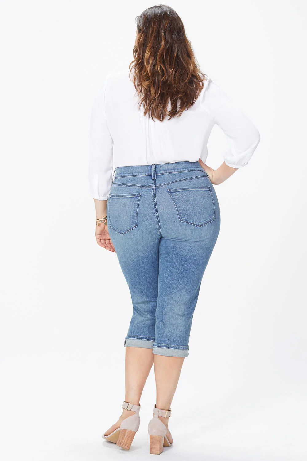 Marilyn Straight Crop Jeans In Plus Size - Pacific - Image 3
