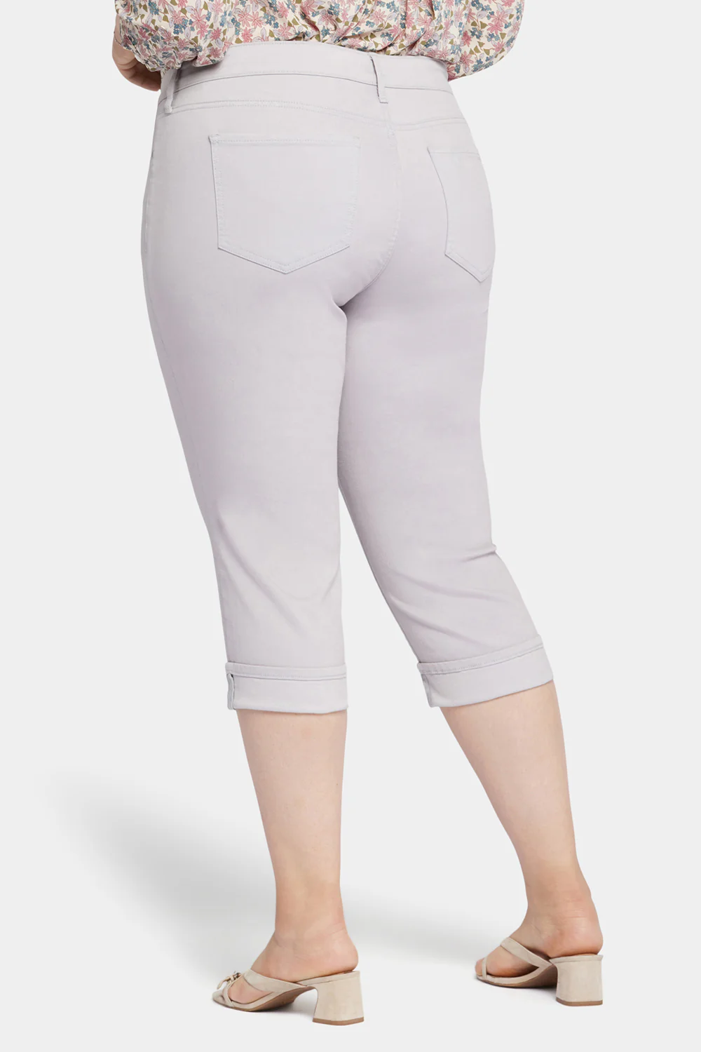 Marilyn Straight Crop Jeans In Plus Size - Pearl Grey - Image 2