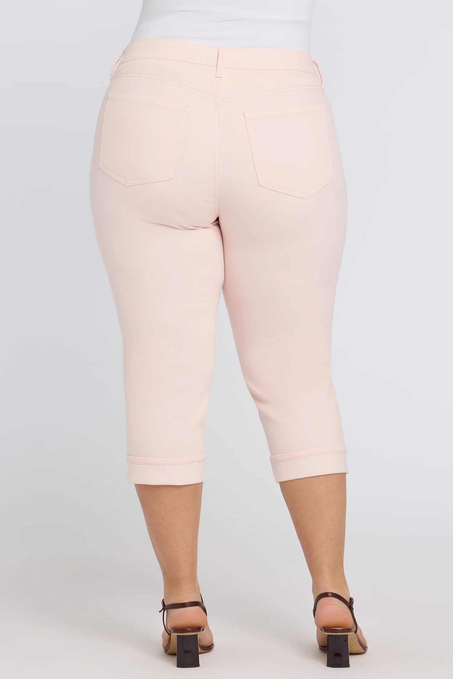 Marilyn Straight Crop Jeans In Plus Size - Pink Dogwood - Image 2