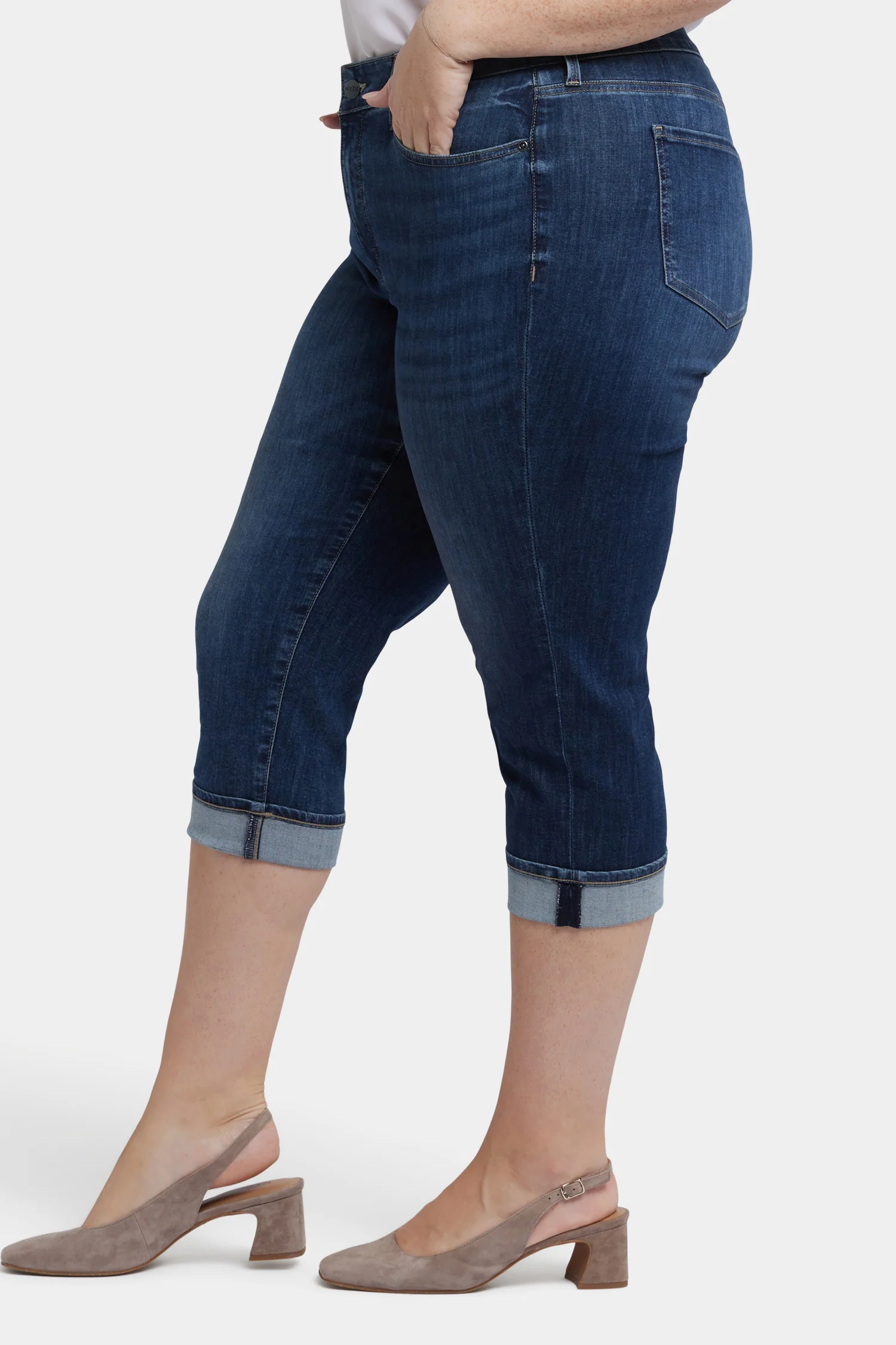 Marilyn Straight Crop Jeans In Plus Size - Rio Rapids - Image 3