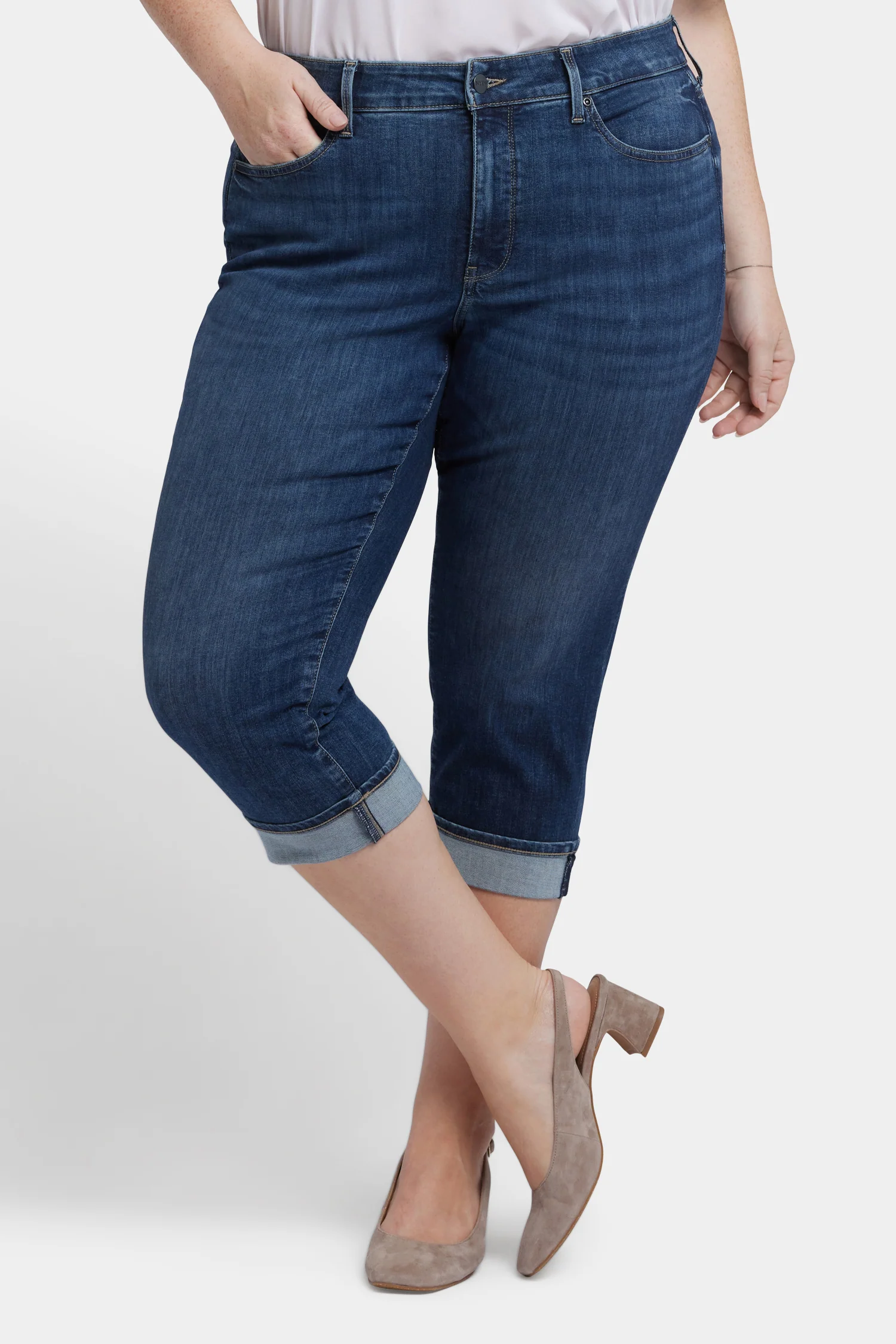 Marilyn Straight Crop Jeans In Plus Size - Rio Rapids - Image 4