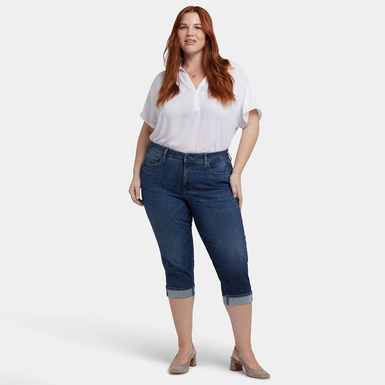 Marilyn Straight Crop Jeans In Plus Size - Rio Rapids - Image 6