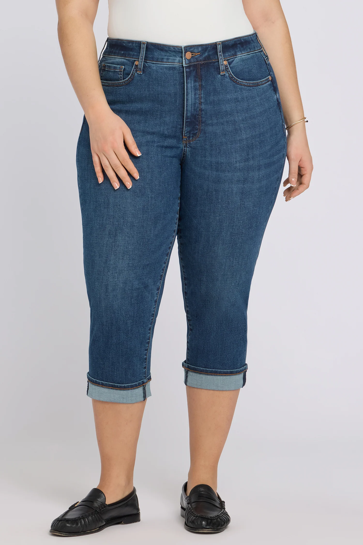 Marilyn Straight Crop Jeans In Plus Size - Sunset Villa - Image 4