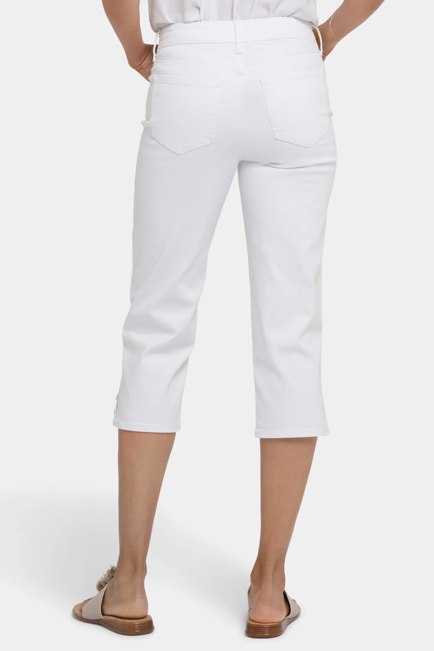 Marilyn Straight Crop Jeans - Optic White - Image 3
