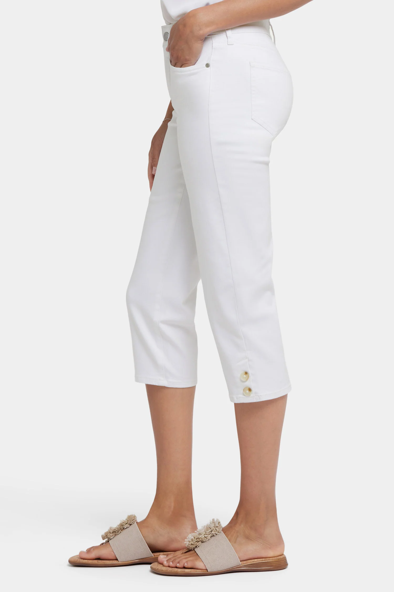 Marilyn Straight Crop Jeans - Optic White - Image 4