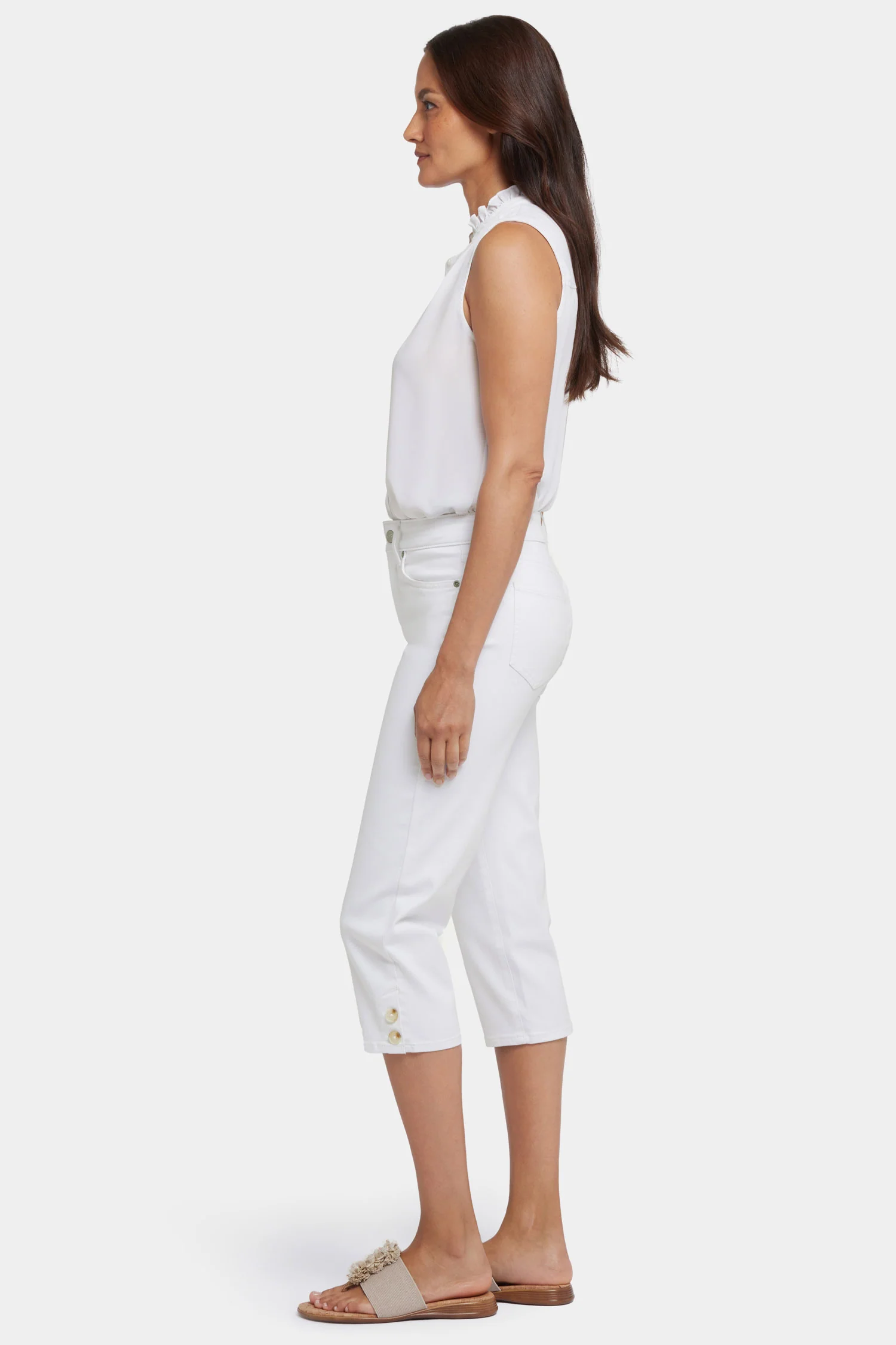 Marilyn Straight Crop Jeans - Optic White - Image 6
