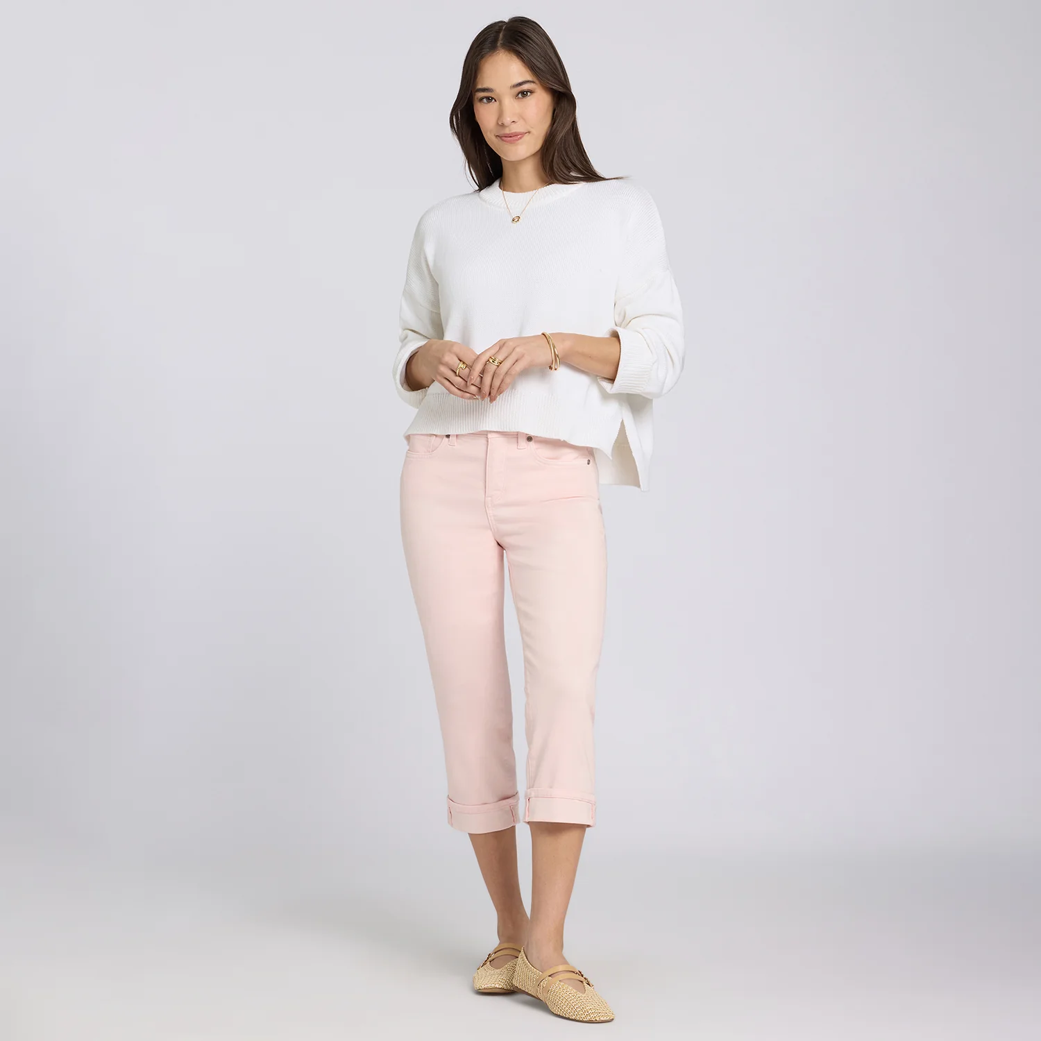 Marilyn Straight Crop Jeans - Pink Dogwood - Image 6