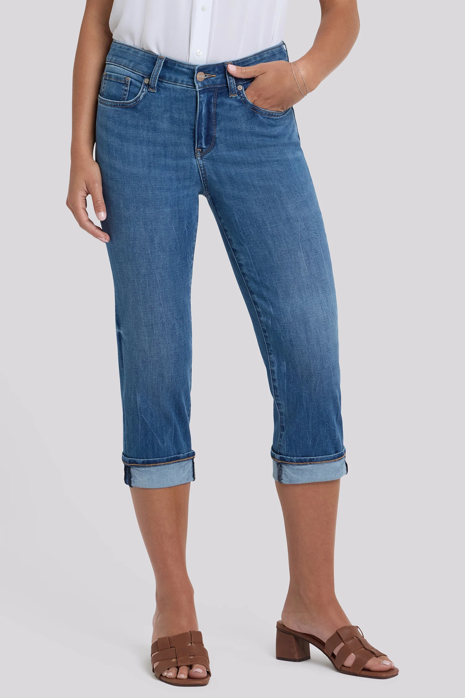 Marilyn Straight Crop Jeans - Wild River - Image 4