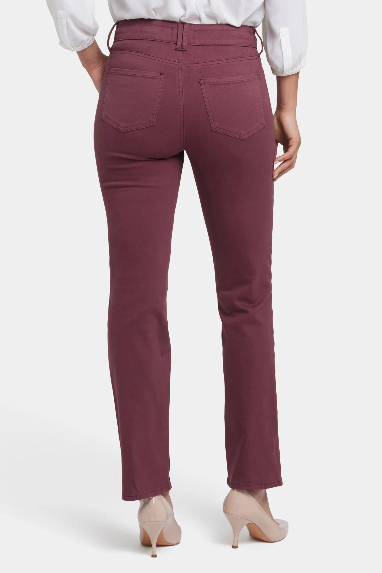 Marilyn Straight Jeans - Dark Cherry - Image 2