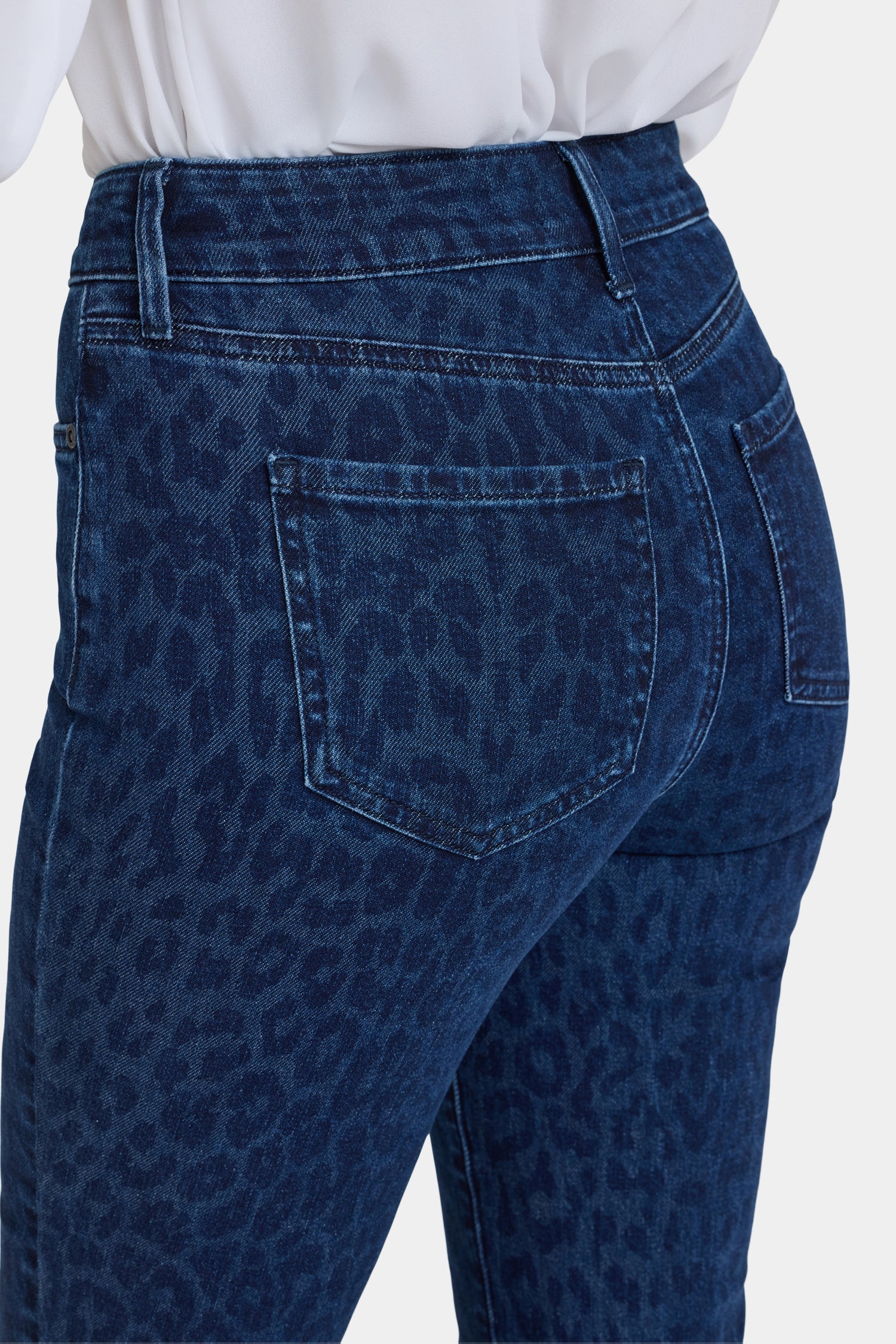Marilyn Straight Jeans - Dark Denim Leopard - Image 2