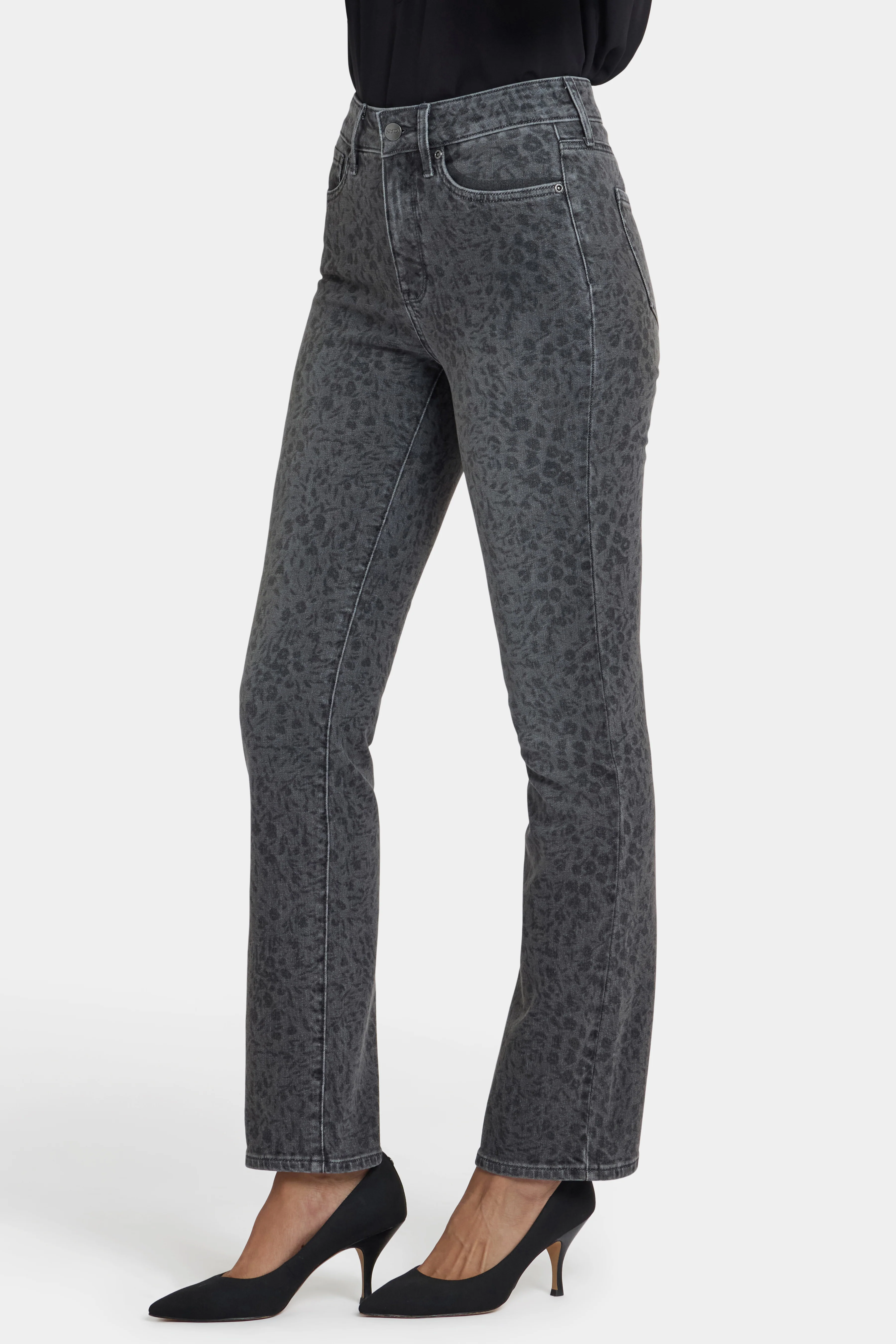 Marilyn Straight Jeans - Grey Daniela Ditsy - Image 4