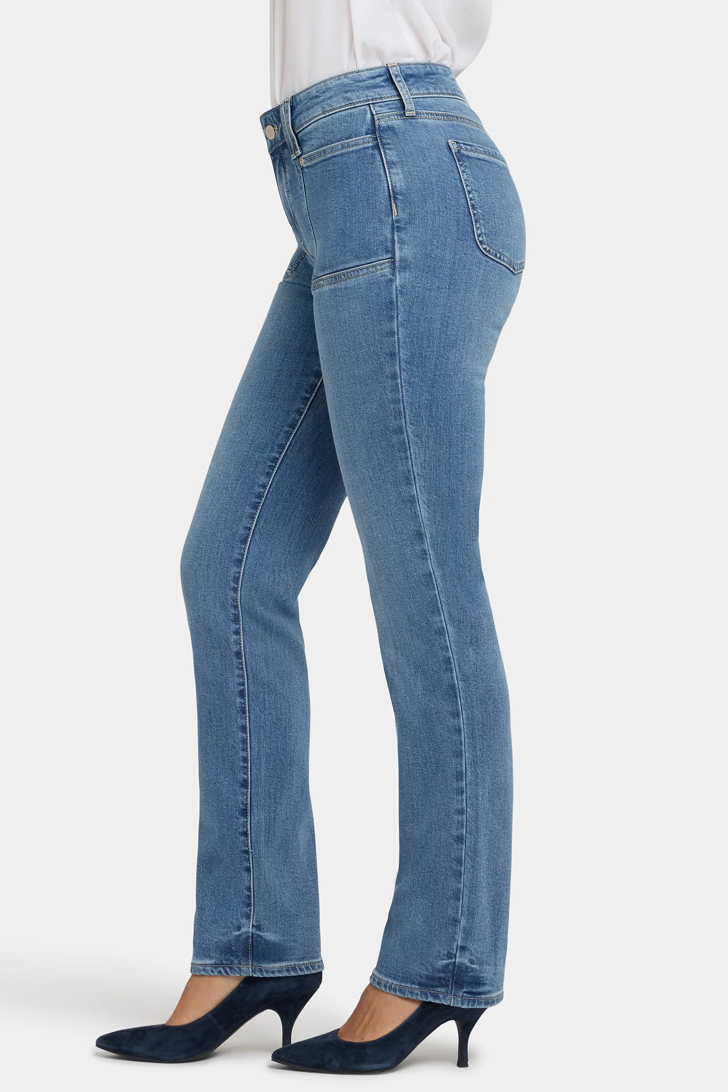 Marilyn Straight Jeans In Petite - Bastille Sea - Image 4