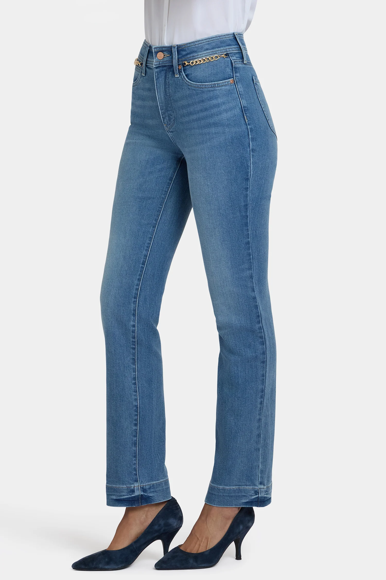 Marilyn Straight Jeans In Petite - Bastille Sea - Image 4