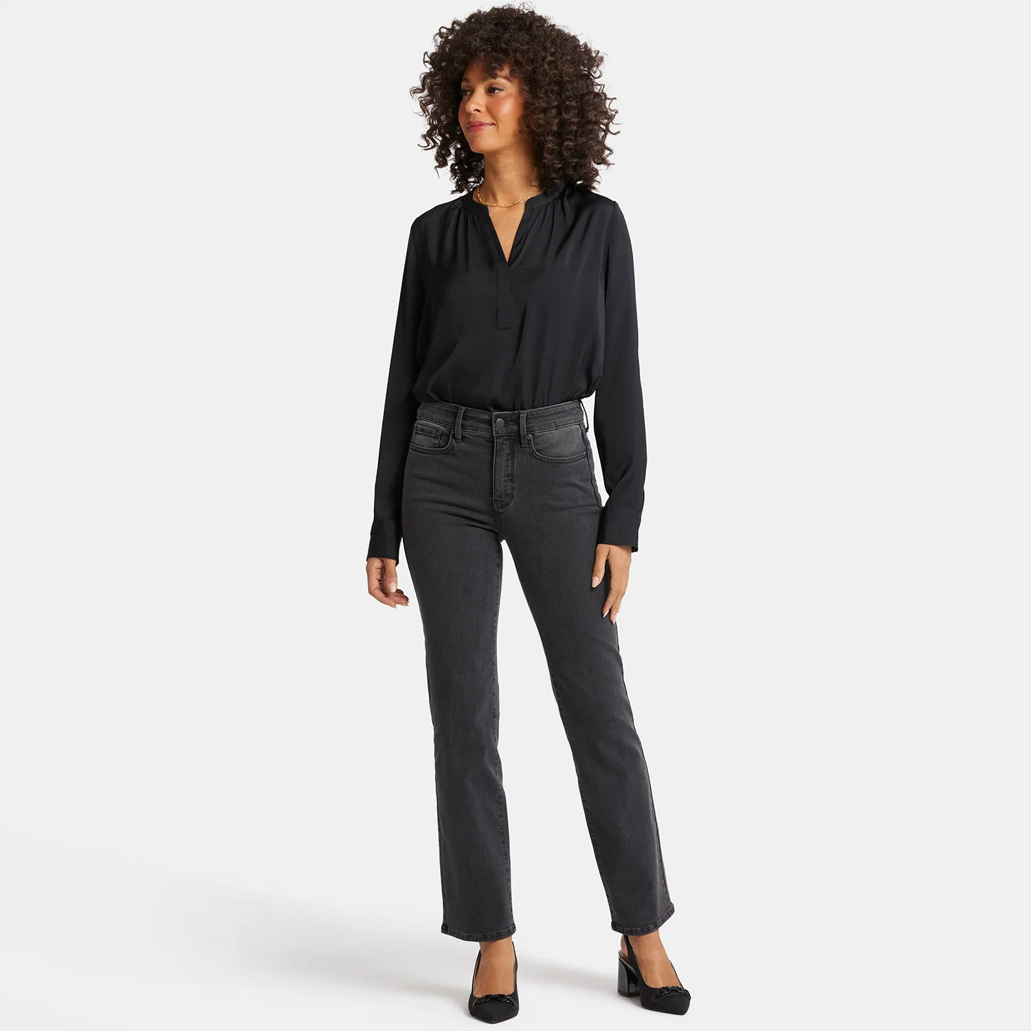 Marilyn Straight Jeans In Petite - Cloud Stone - Image 7