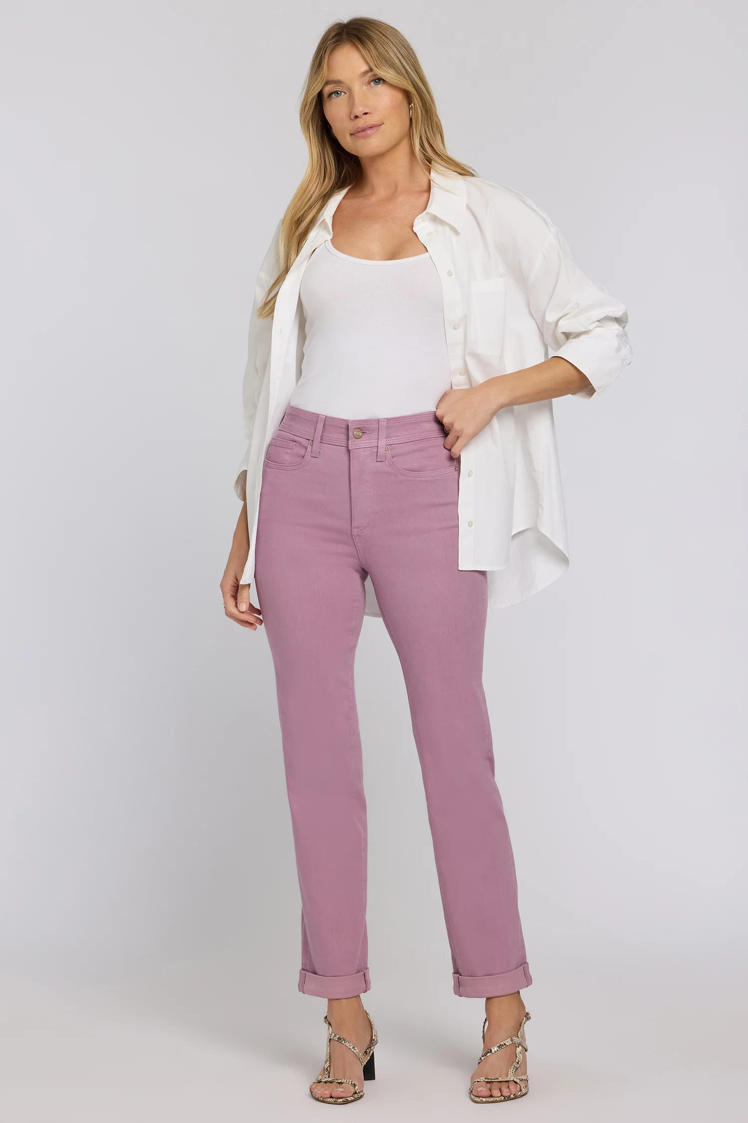 Marilyn Straight Jeans In Petite - Dusky Daisy