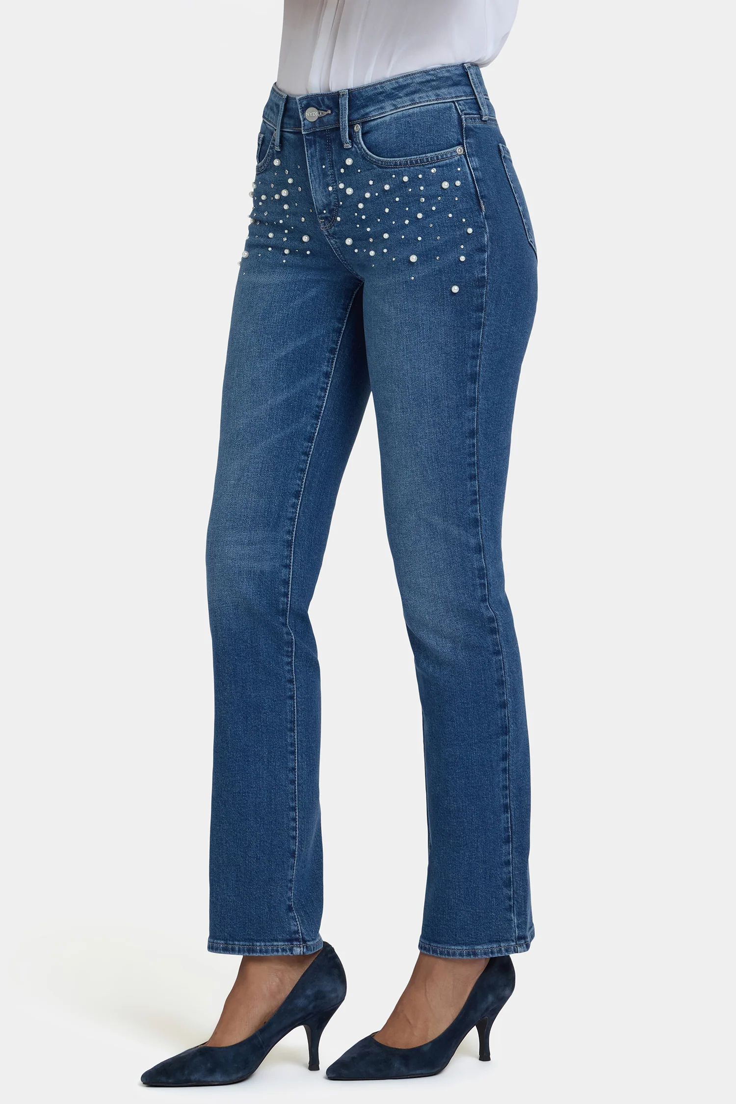 Marilyn Straight Jeans In Petite - Lake Notre-Dame - Image 4