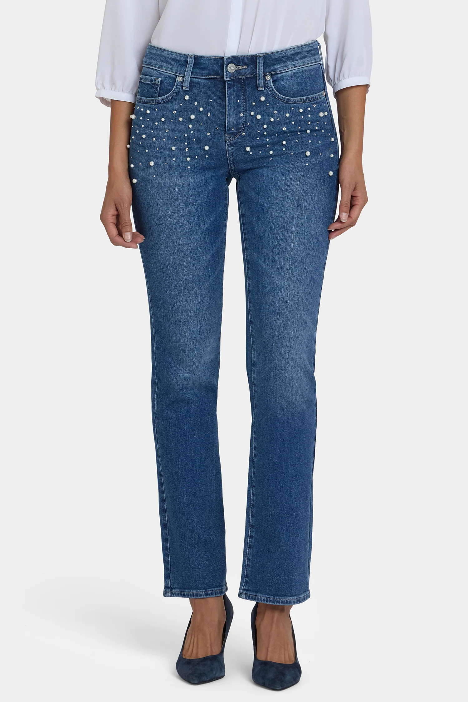 Marilyn Straight Jeans In Petite - Lake Notre-Dame - Image 5