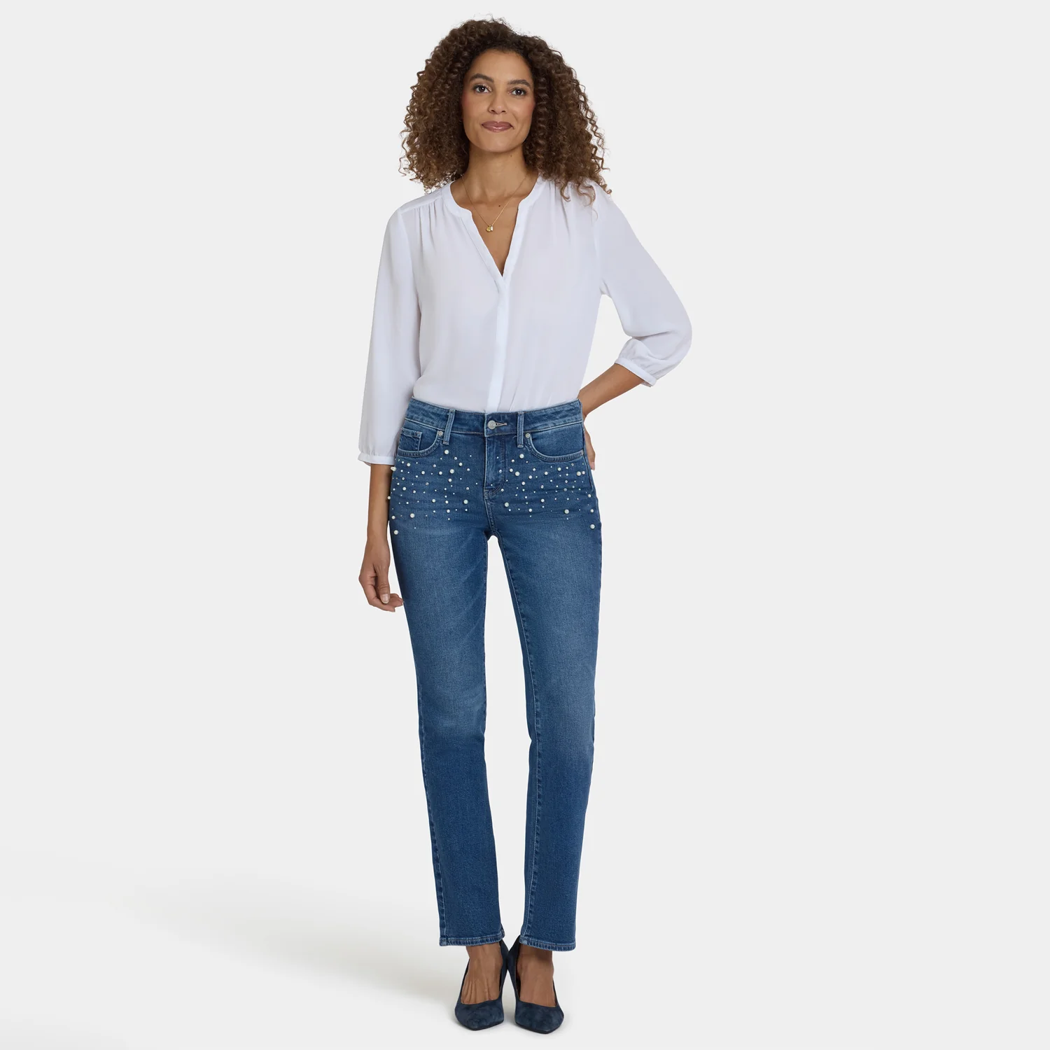 Marilyn Straight Jeans In Petite - Lake Notre-Dame - Image 6
