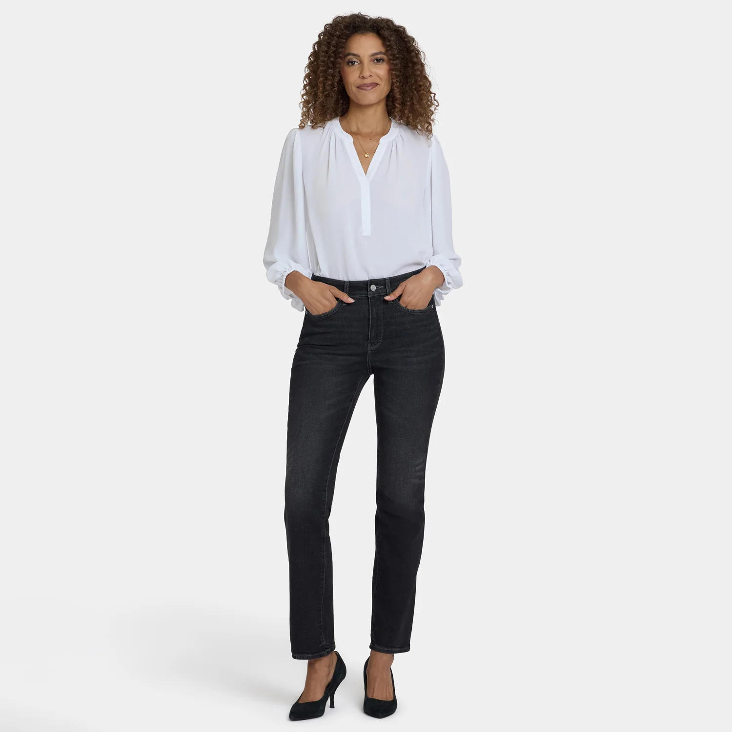 Marilyn Straight Jeans In Petite - Paris Lights - Image 6