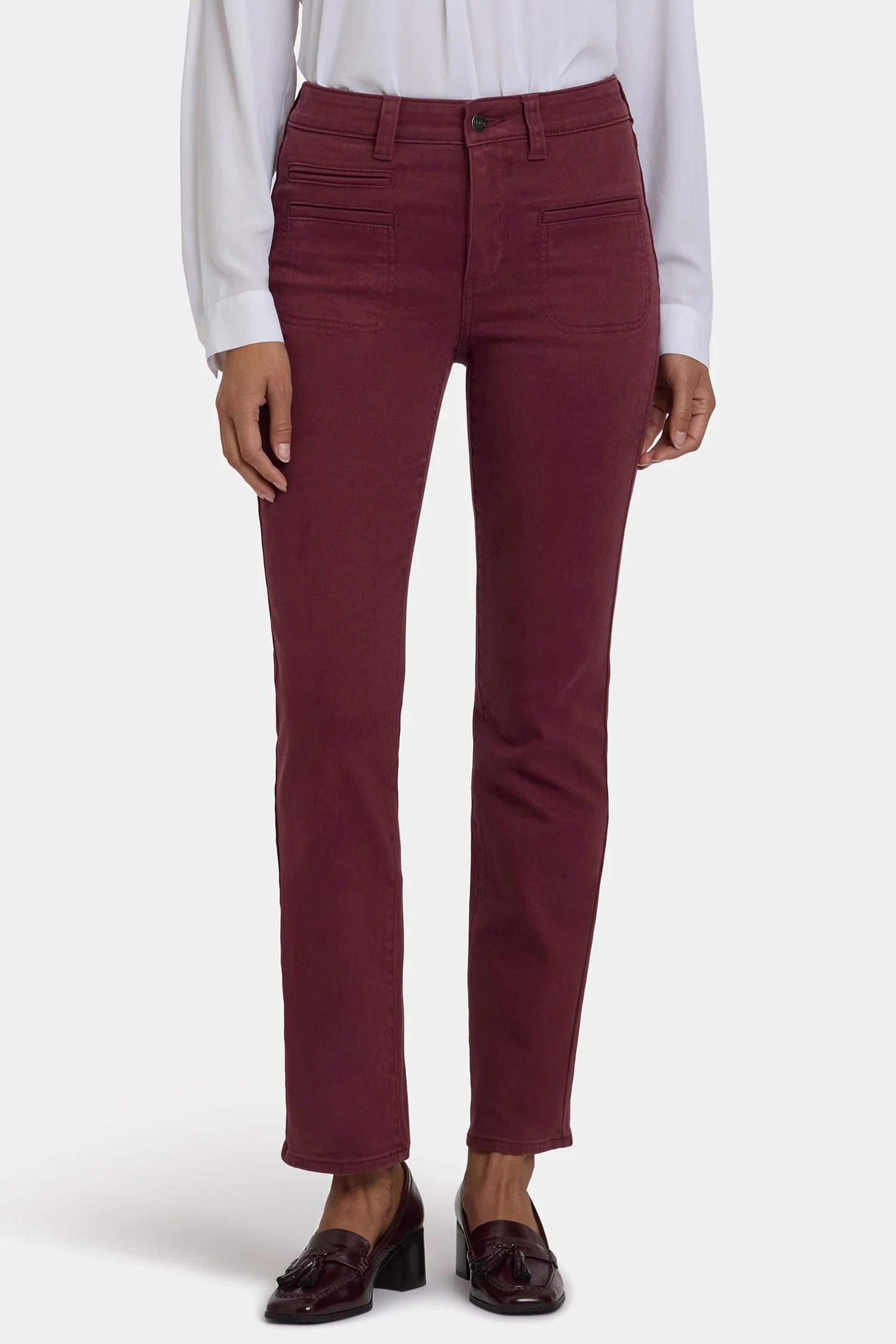 Marilyn Straight Jeans In Petite - Sienna Red - Image 5