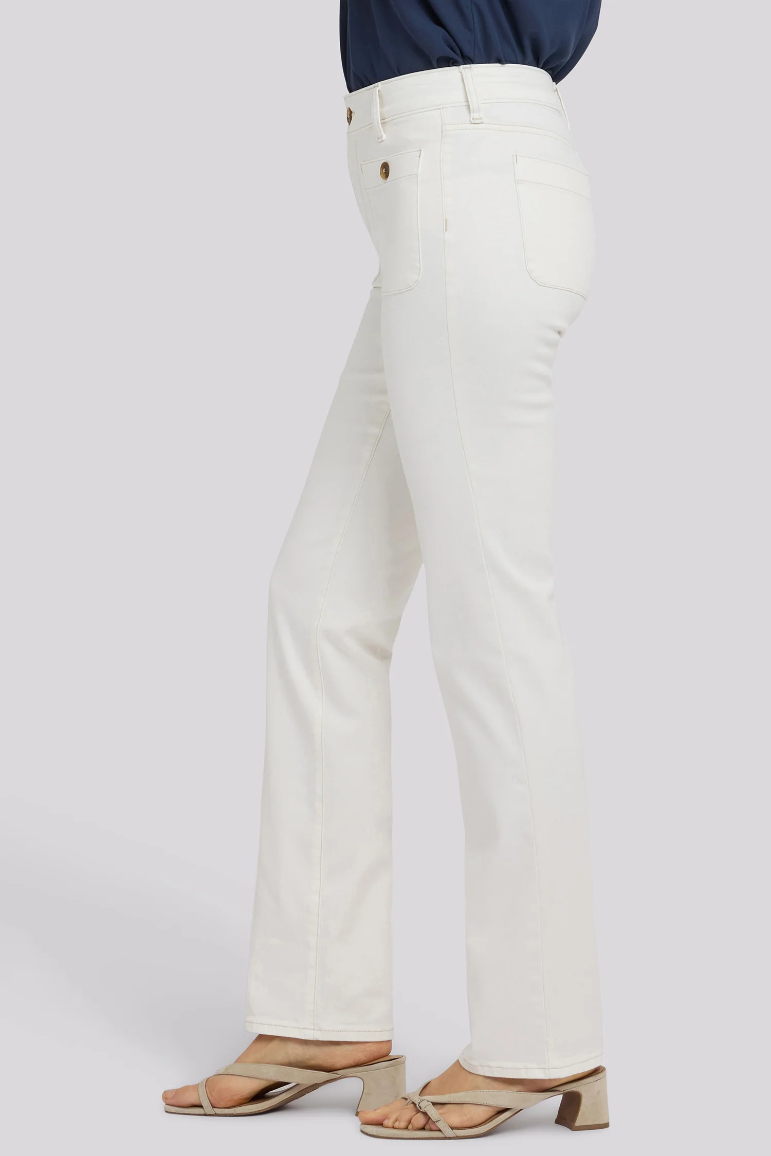 Marilyn Straight Jeans In Petite - Vintage White - Image 4