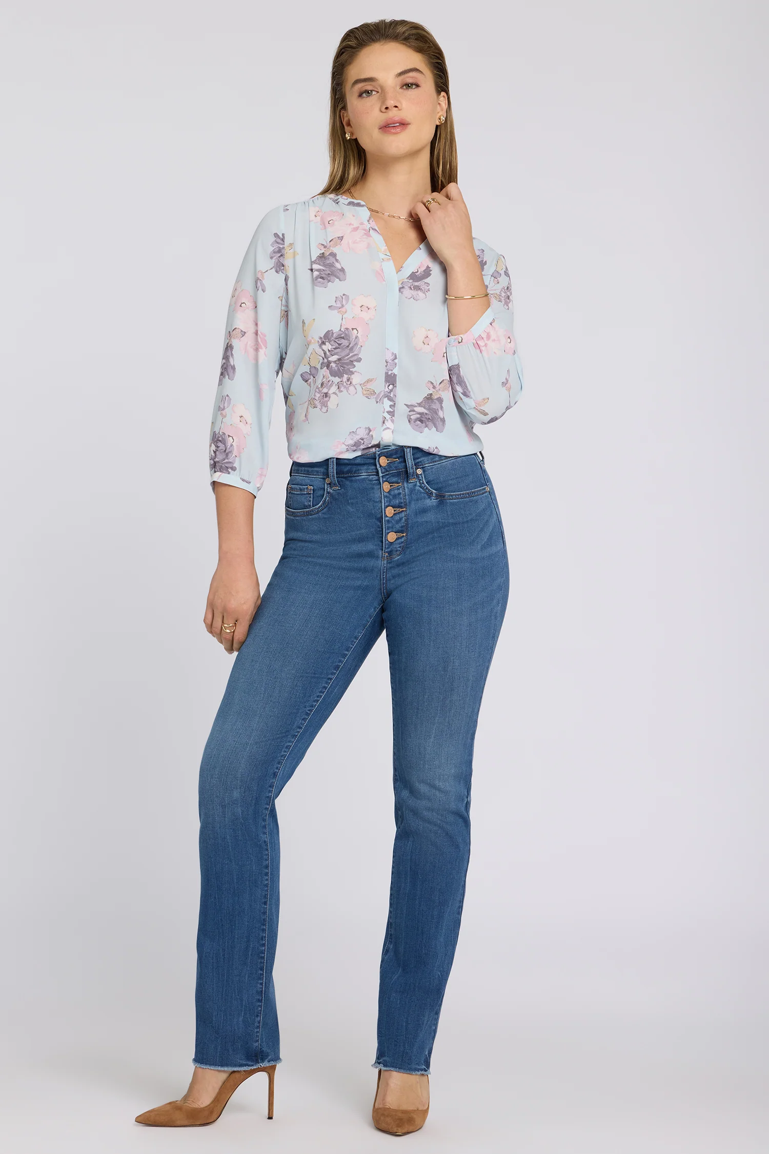 Marilyn Straight Jeans In Petite - Wild River