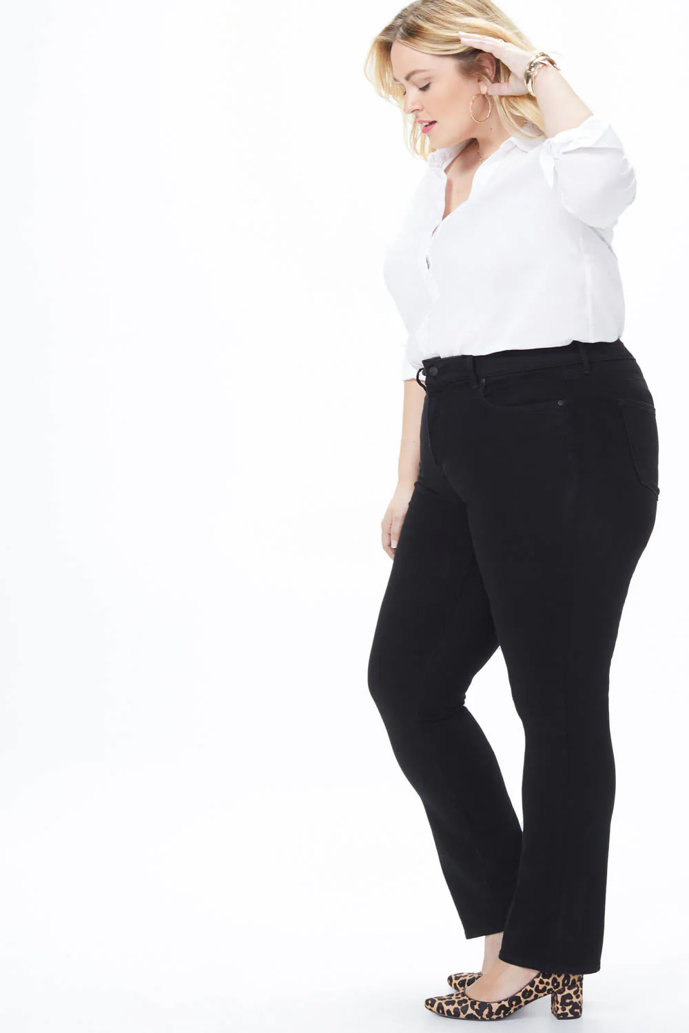 Marilyn Straight Jeans In Plus Size - Black - Image 2