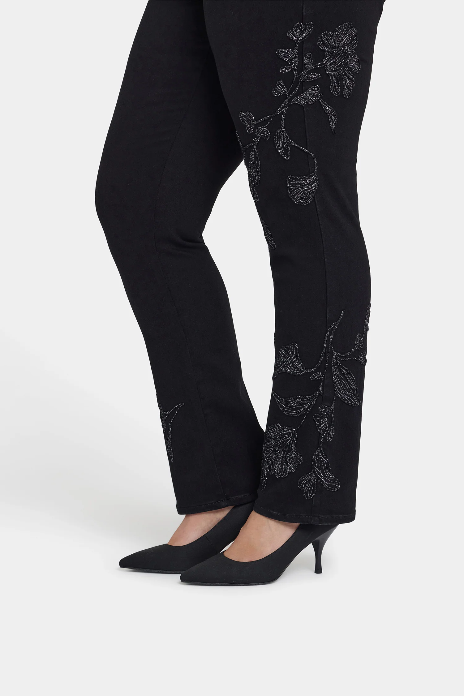 Marilyn Straight Jeans In Plus Size - Black Rinse - Image 2