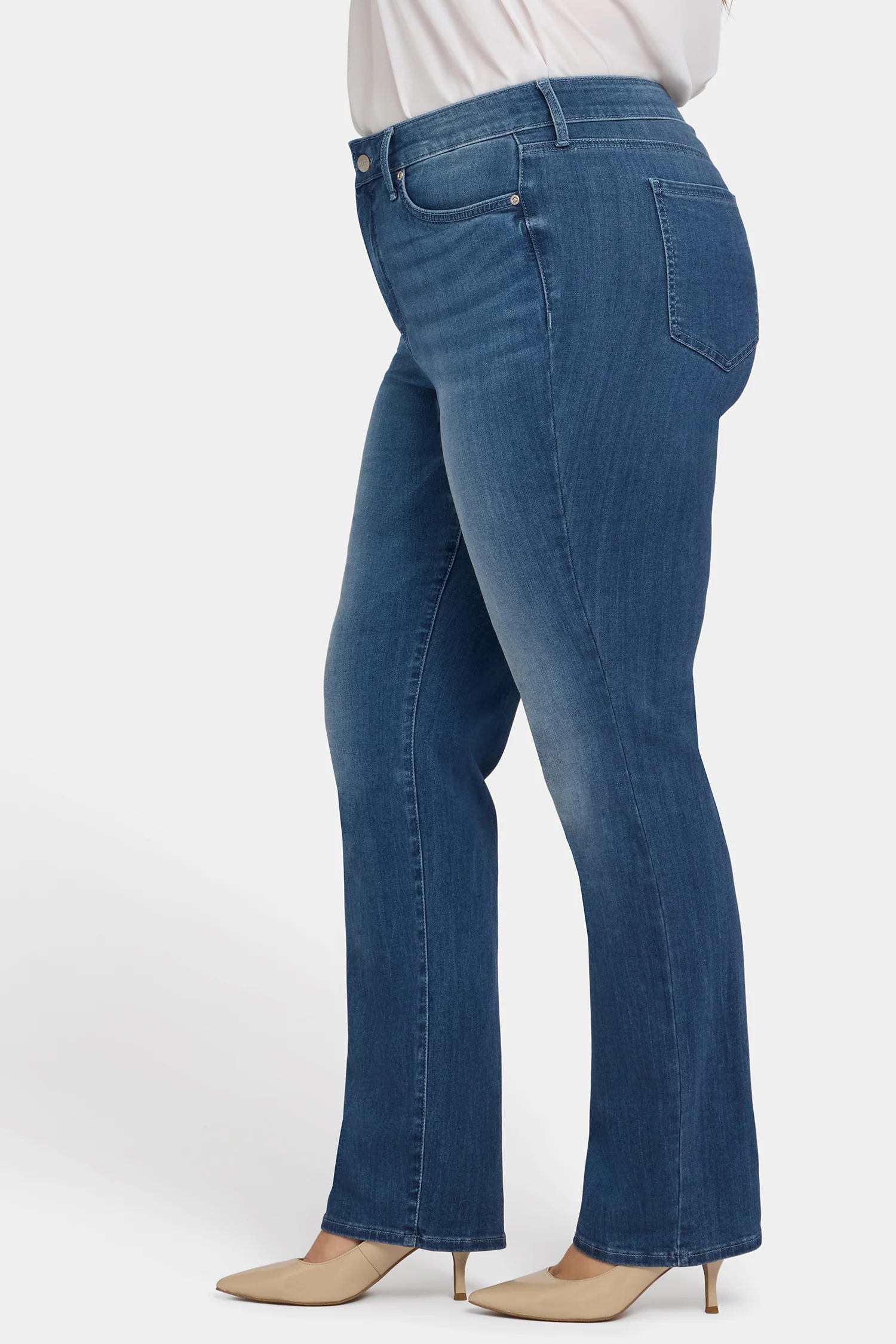 Marilyn Straight Jeans In Plus Size - Cool Marine - Image 3