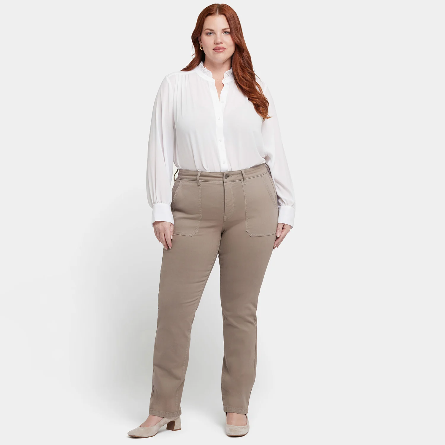 Marilyn Straight Jeans In Plus Size - Country Oak - Image 7