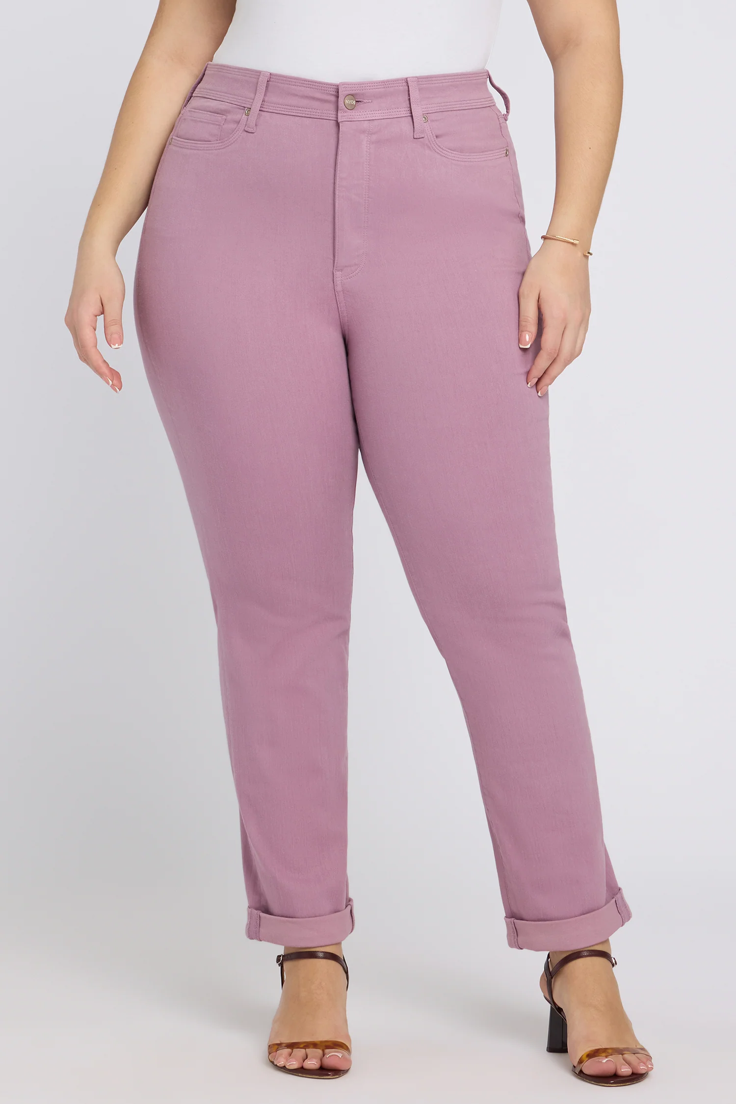 Marilyn Straight Jeans In Plus Size - Dusky Daisy - Image 4