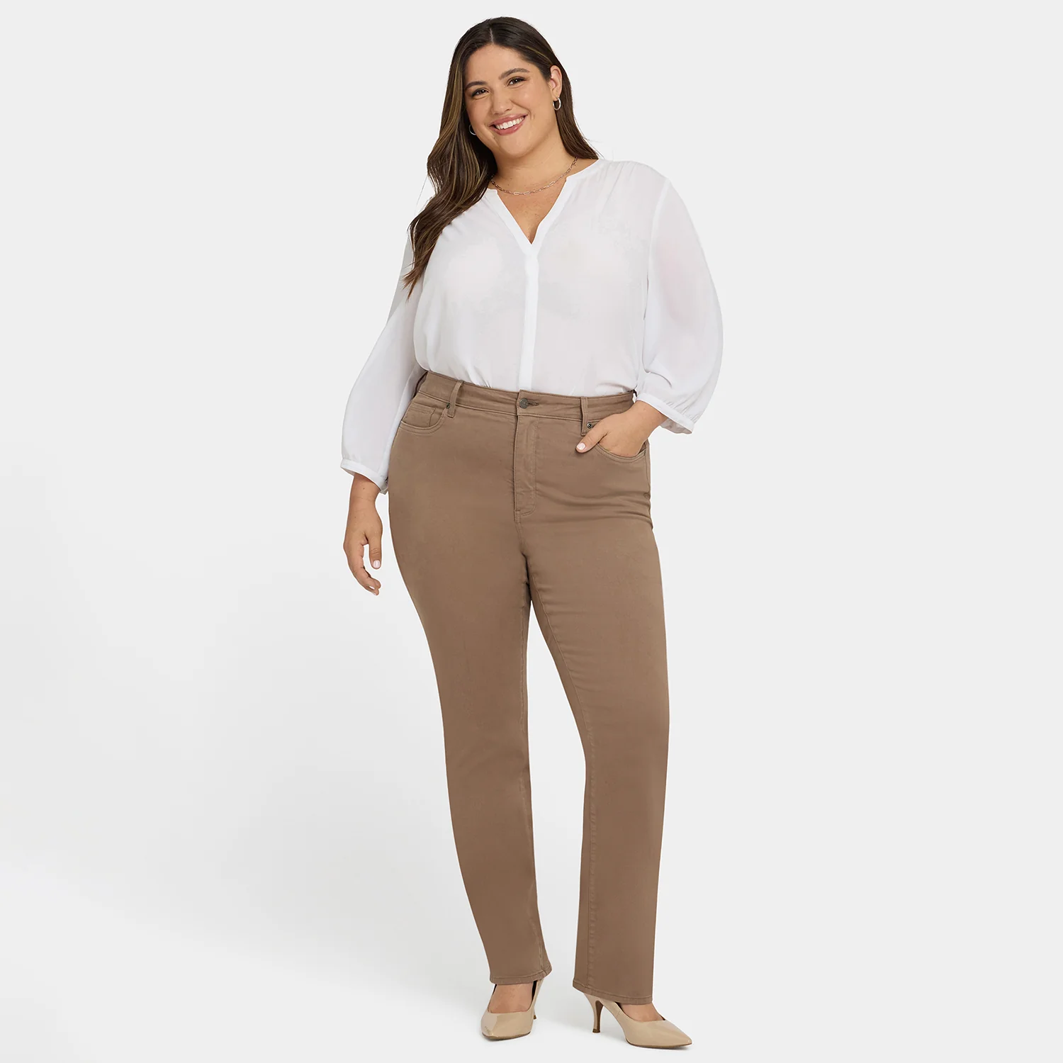 Marilyn Straight Jeans In Plus Size - Elmwood - Image 6