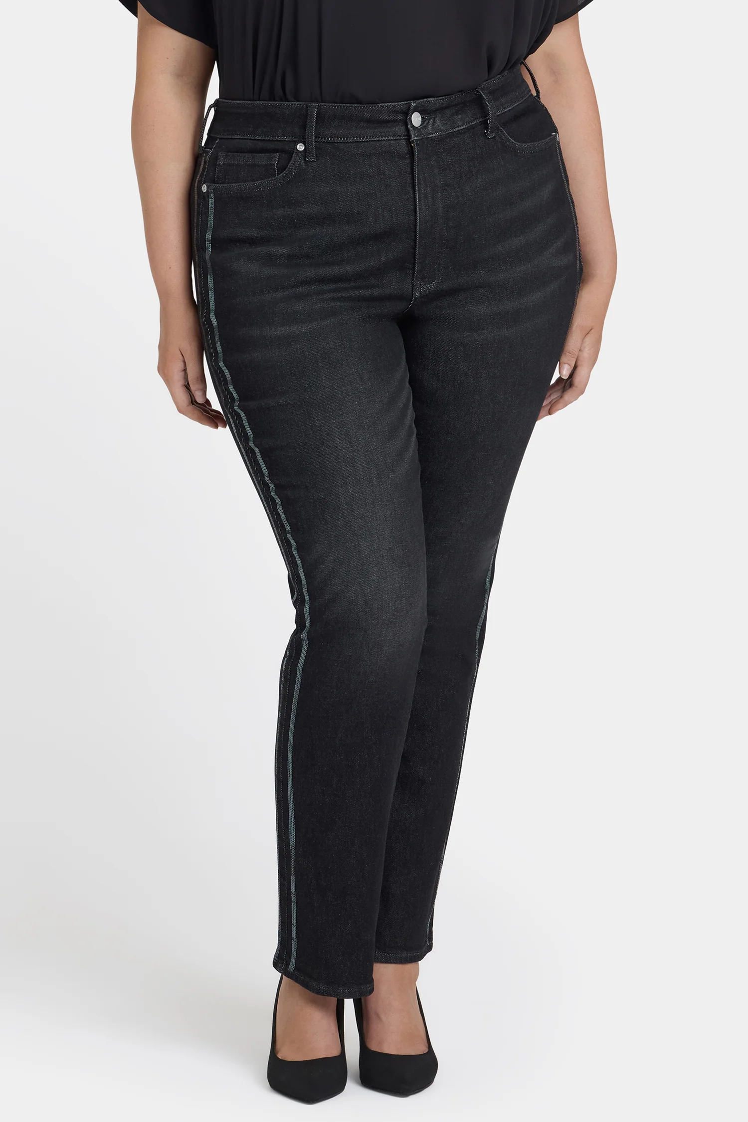 Marilyn Straight Jeans In Plus Size - French Nightfall - Image 4